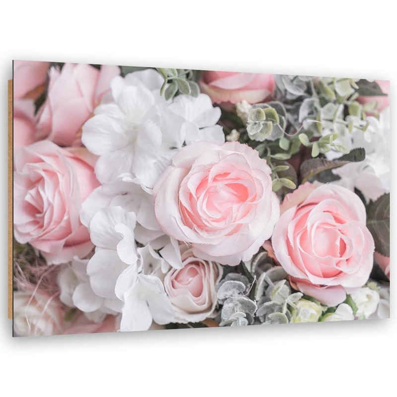 HomeLiving Deco-Panel »weiße und rosa Blumen«