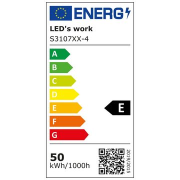 LED's work LED Arbeitsleuchte 0310721 LED-Arbeitsstrahler, LED, 50W neutralweiß 3m Zuleitung IK08 IP65