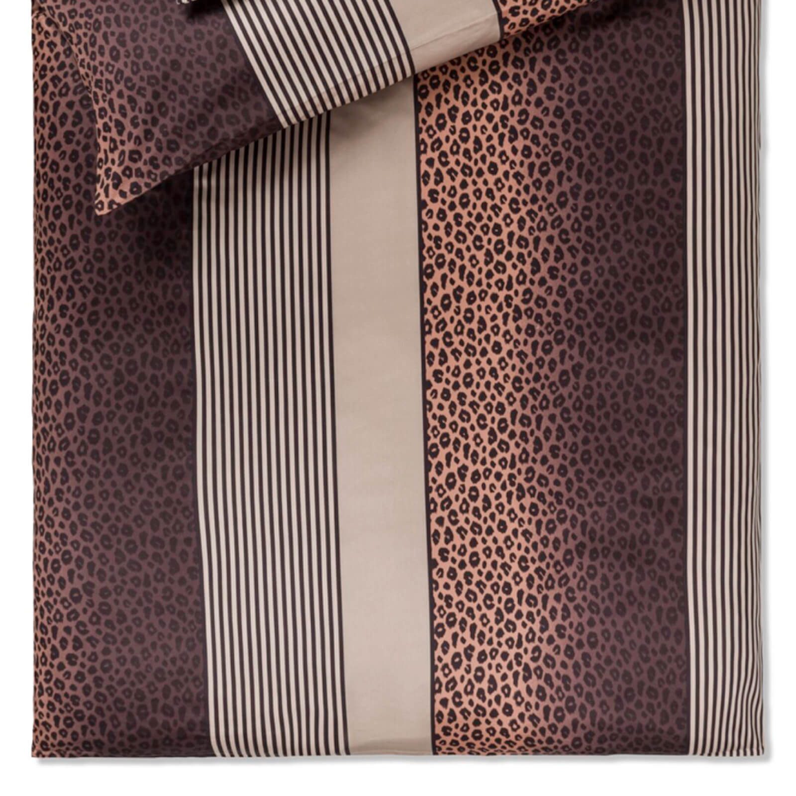 JOOP! Bettwäsche Leo 4112 09, Mako-Satin, 2 teilig, Tierfellmuster, Gestreift