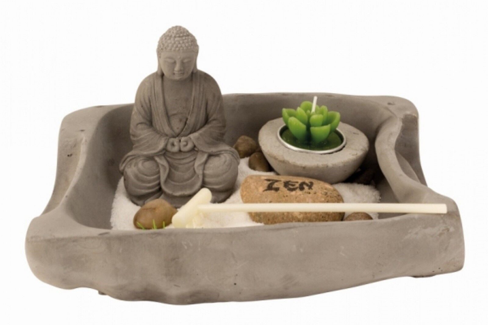 Wurm Buddhafigur Buddha Zen Set 22x16,5cm h=10cm