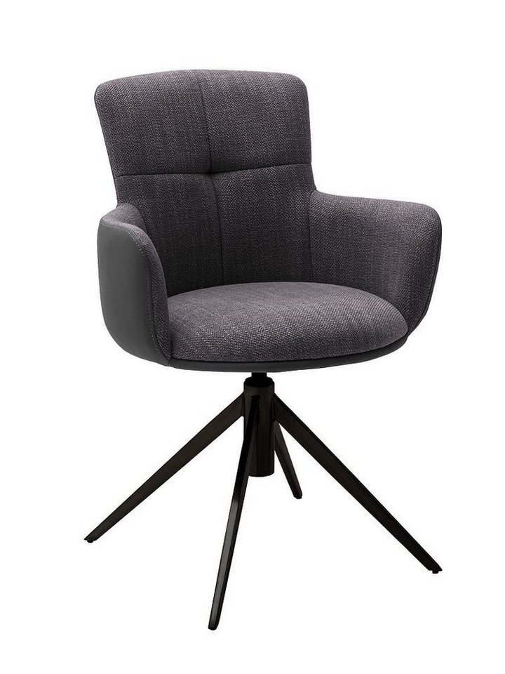 MCA furniture Esszimmerstuhl Mecana (Set, 2 St), 2er Set Materialmix, Stuhl  360° drehbar mit Nivellierung, bis 120 kg