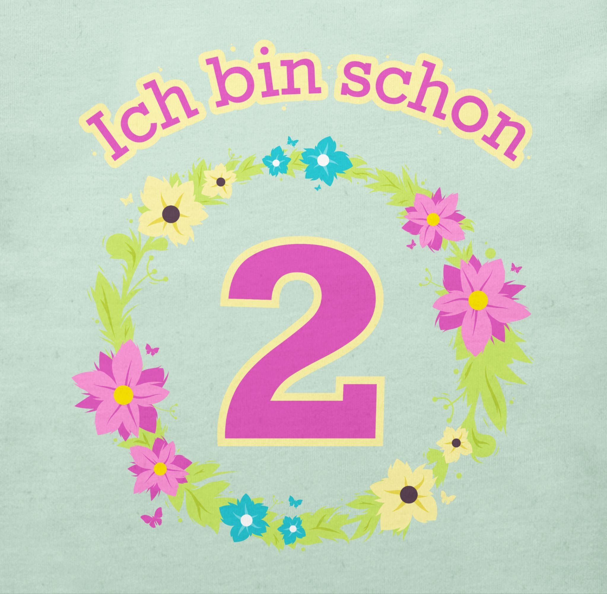 Personalisiertes Baby Langarmshirt - Ich Bin Schon 2 Mit Einhorn Motiv