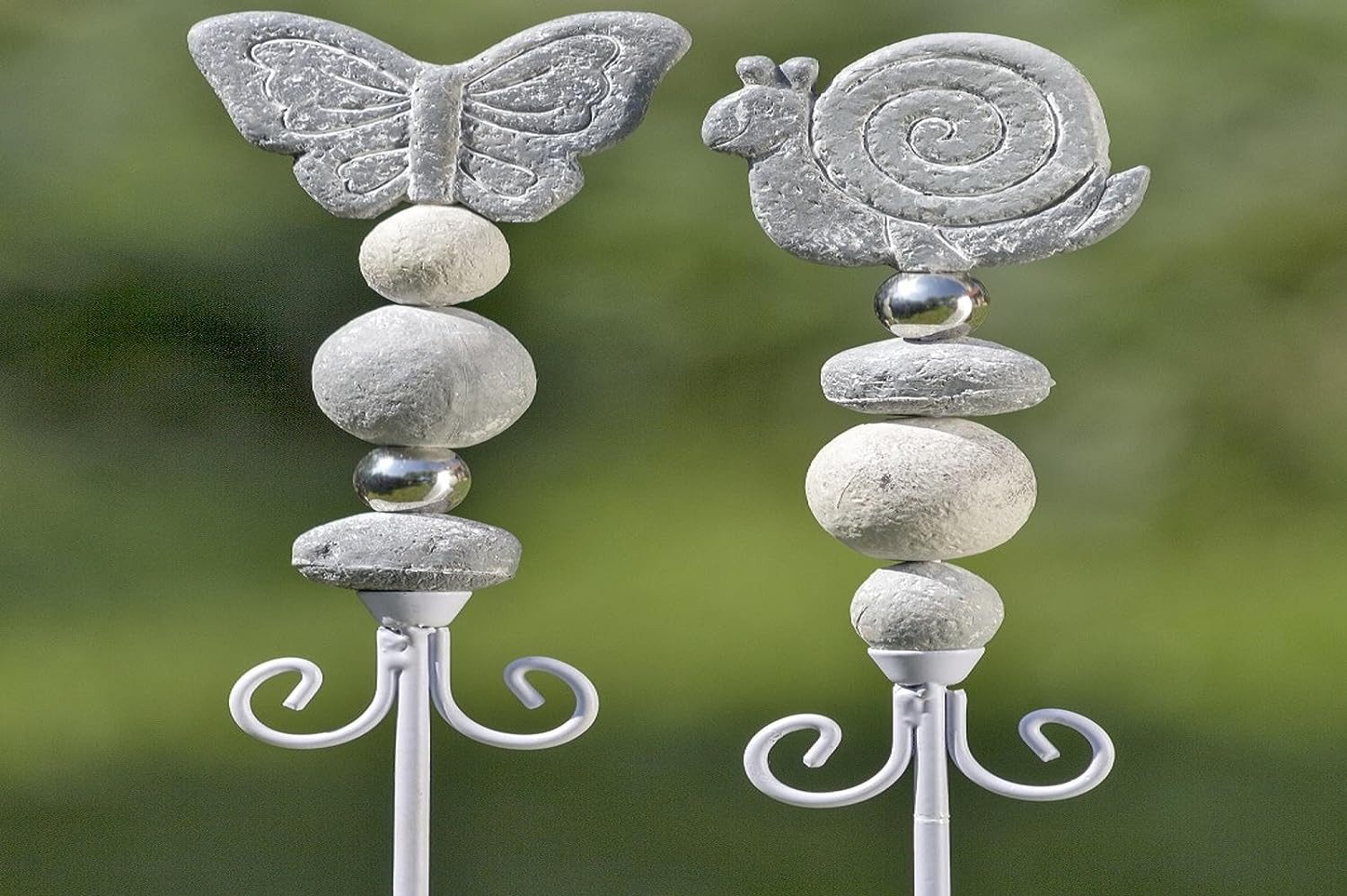 BOLTZE GRUPPE GmbH Gartenstecker Gartenstab Eva 2sort Kunstharz weiß L.115 cm Stückpreis