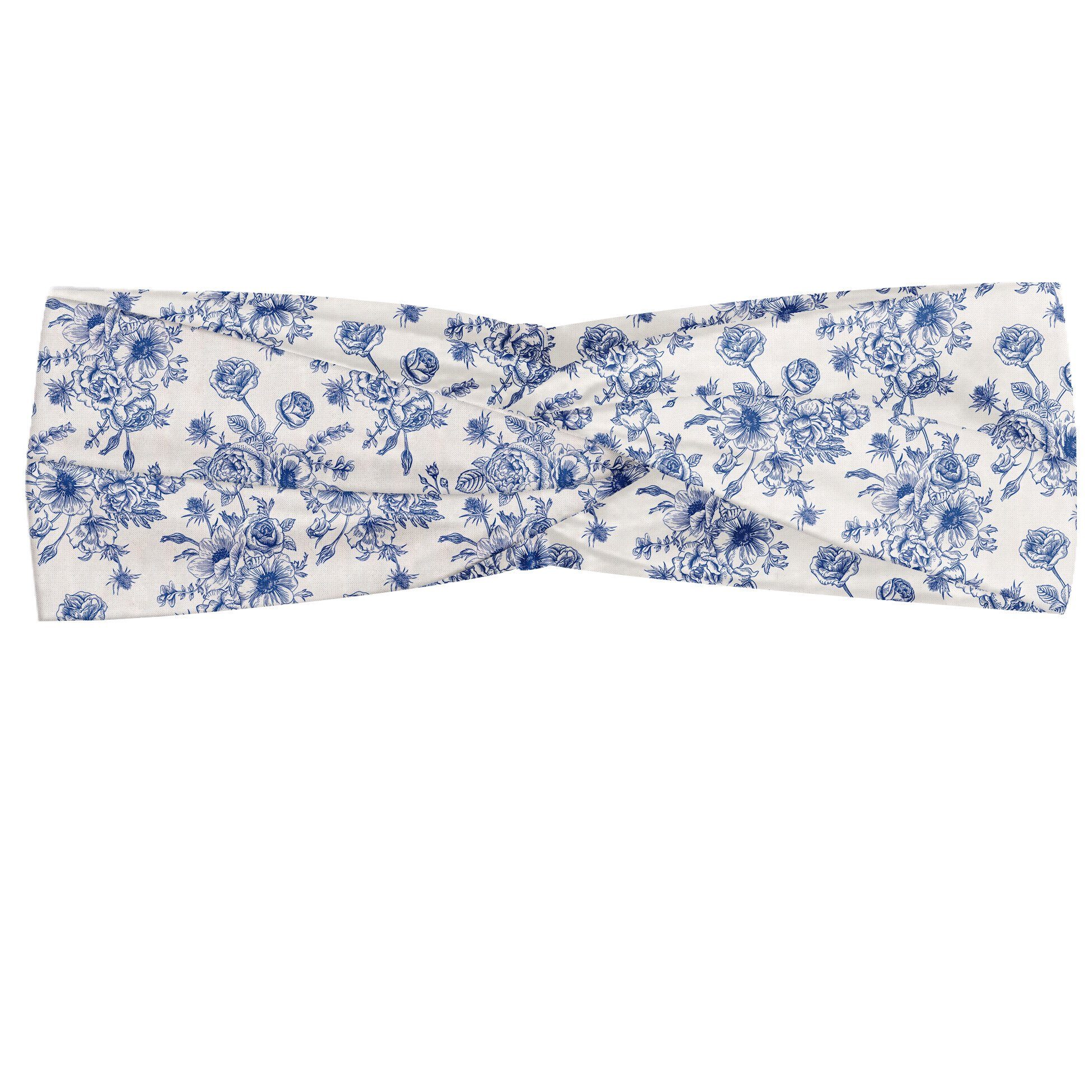 Abakuhaus Stirnband Elastisch und Angenehme alltags accessories Windröschen Blaue Blumen Corsage