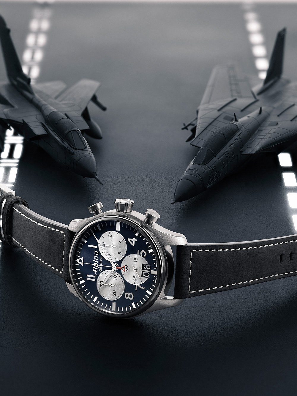 Alpina Quarzuhr Alpina AL-372NS4S6 Startimer Pilot Chronograph Herrenuhr 44mm Alpina AL-372NS4S6 Startimer Pilot Chronograph Herrenuhr 44mm