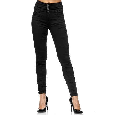 Elara High-waist-Jeans Elara Damen Stretch Jeans Skinny High Waist (1-tlg)