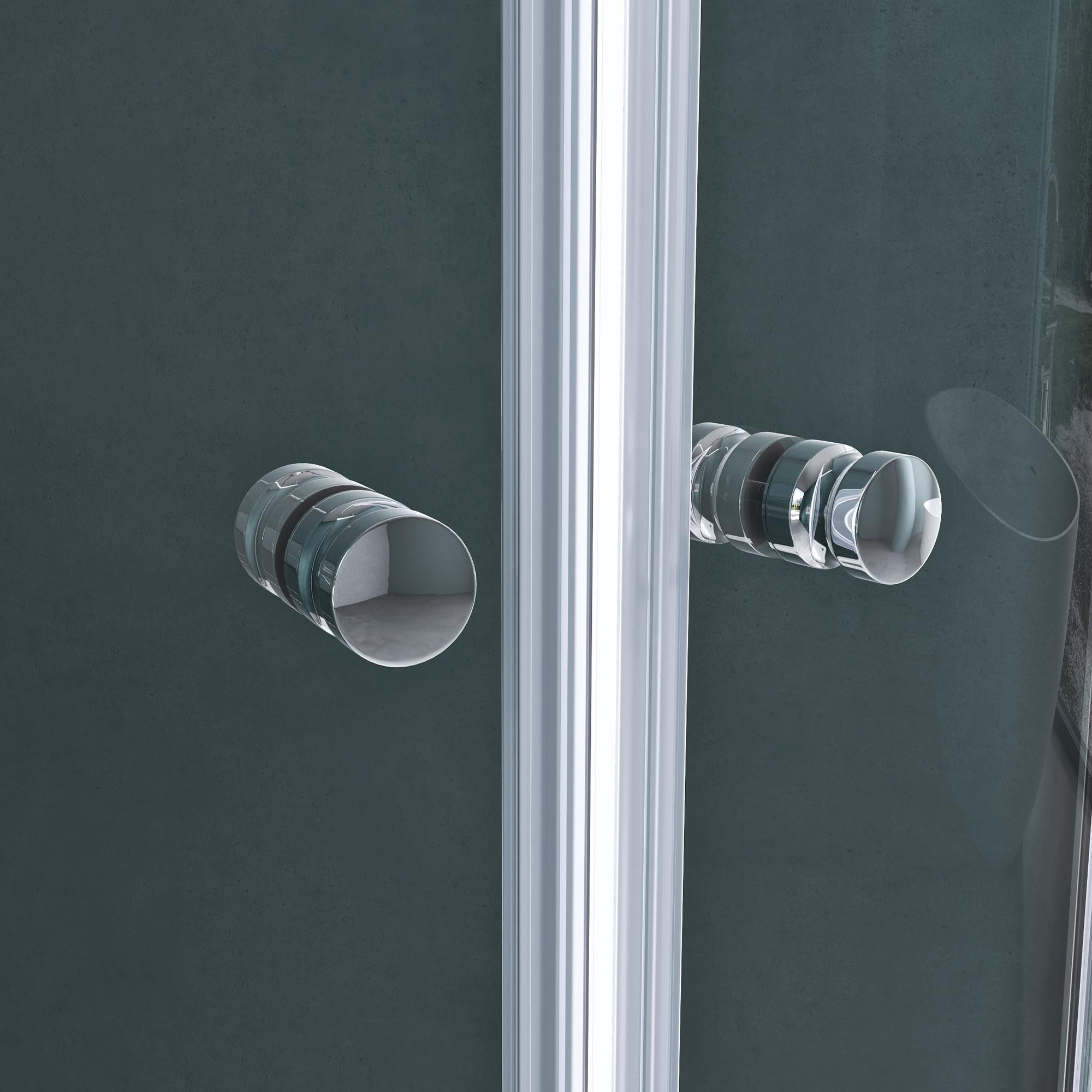 Mai & Mai Runddusche Duschkabine Viertelkreis Duschabtrennung ESG mit NANO R32, BxT: 80x80 cm – Bild 5 von 5