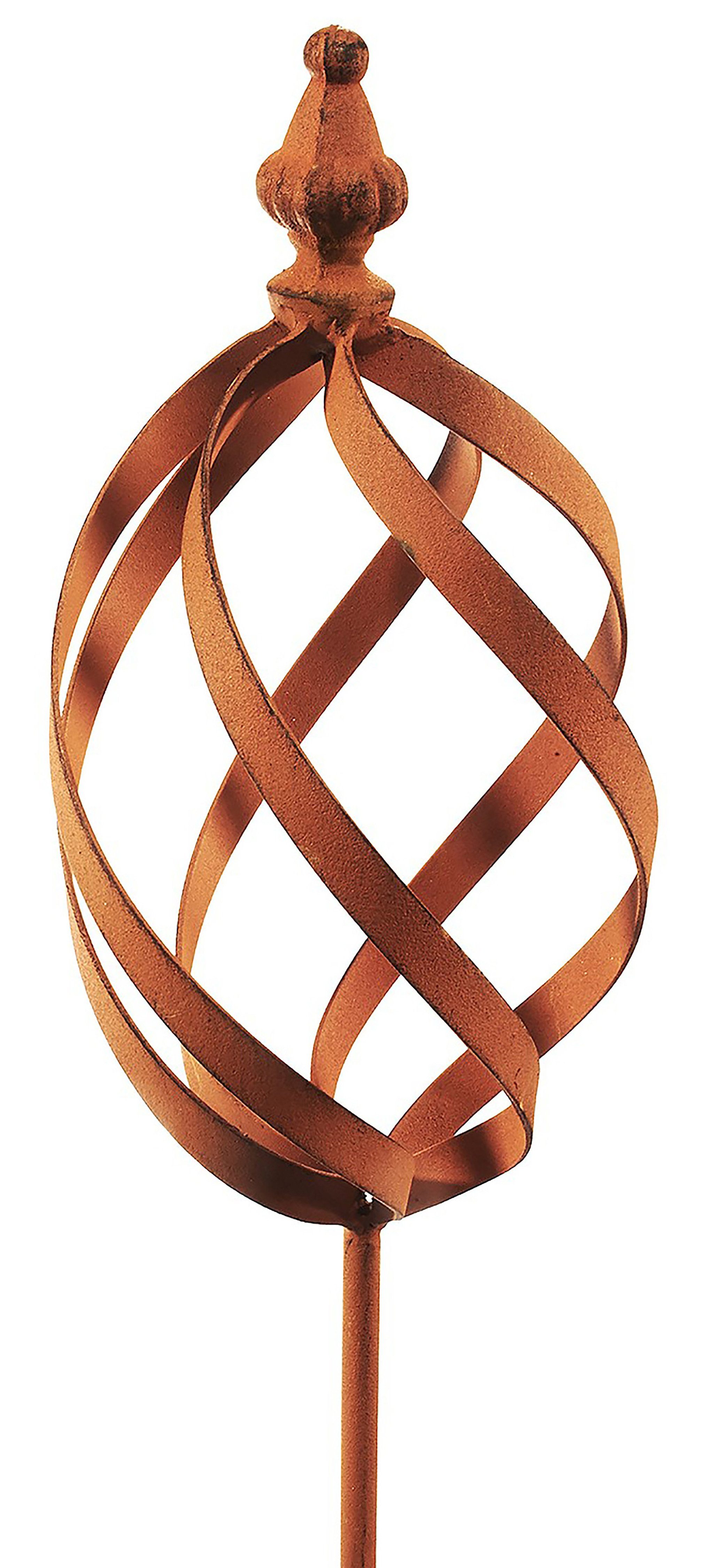 Kobolo Gartenstecker Dekostecker RUSTY MARBLE in Rostoptik aus Metall (1 Stück)