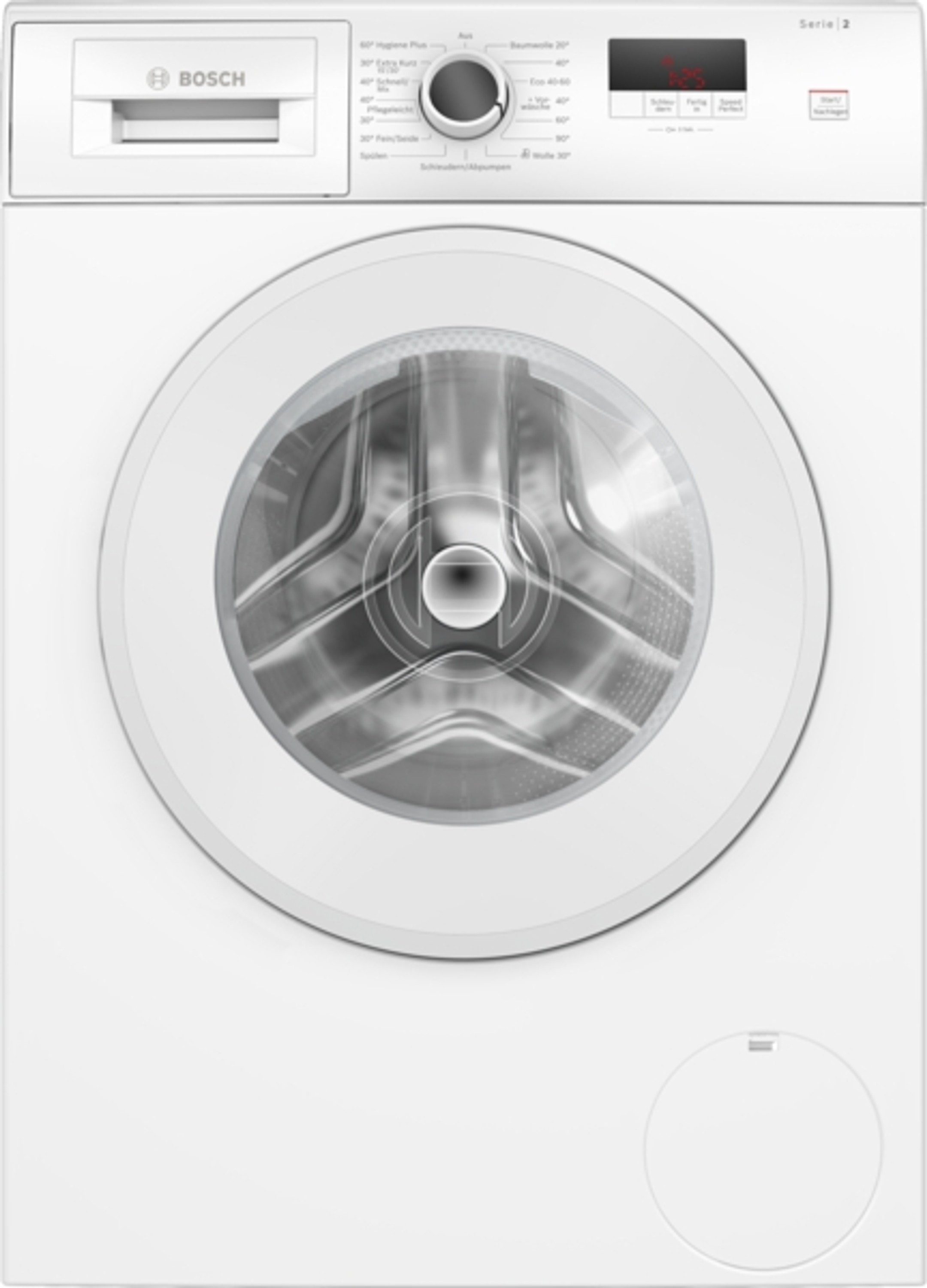 BOSCH Waschmaschine WGE02420, 7 kg, 1400 U/min, Eco Silence Drive, AquaStop-Schlauch, Nachlegefunktion