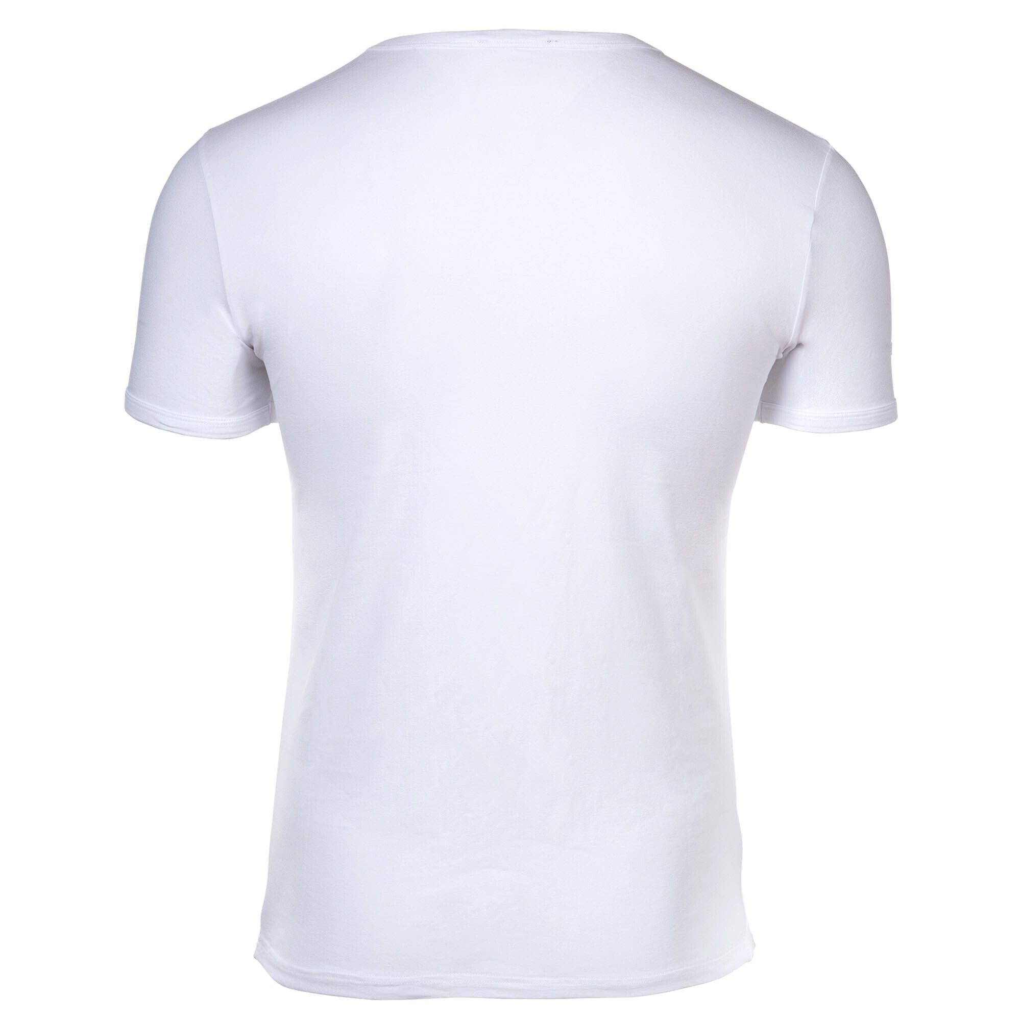 Weiß Versace Stretch T-Shirt V-Ausschnitt, Herren - T-Shirt Unterhemd,