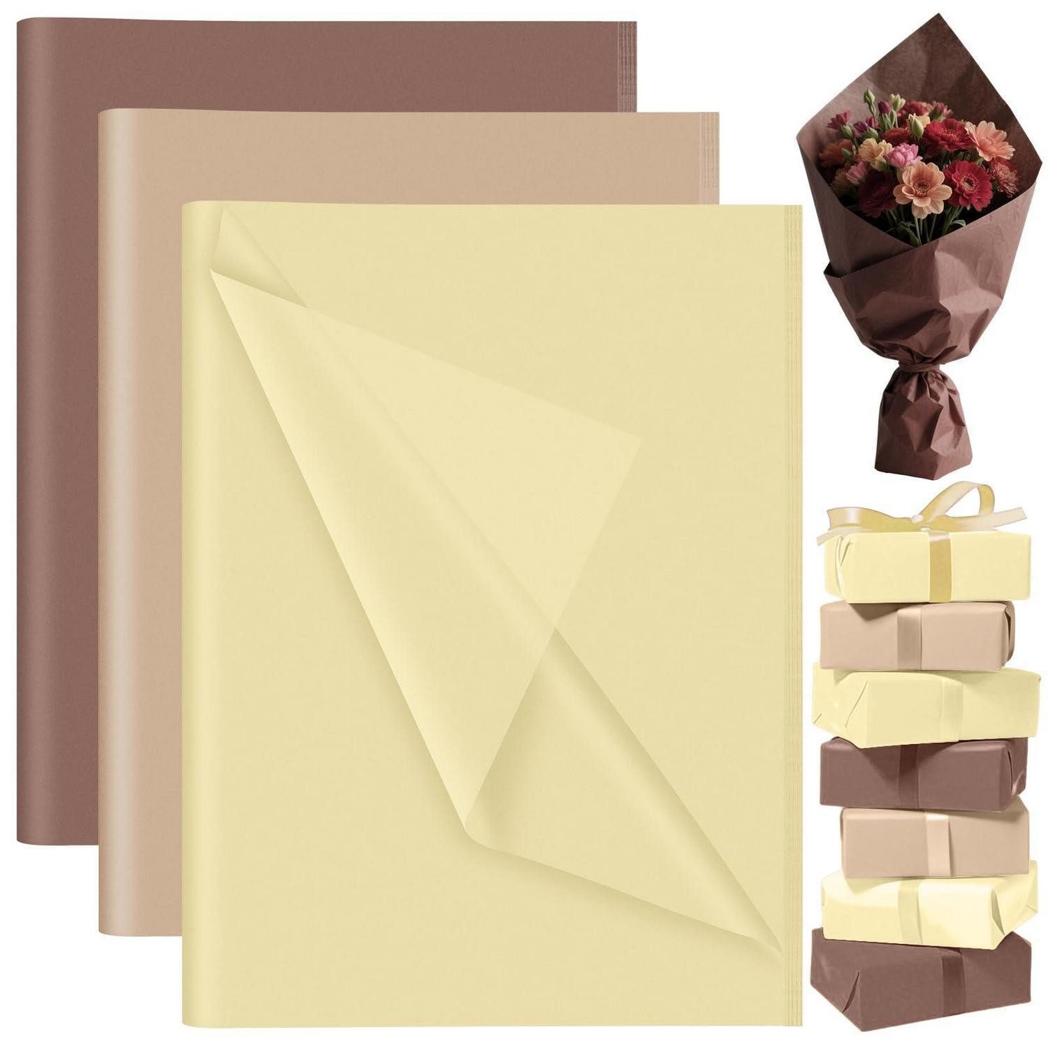 LuxusKollektion Seidenpapier Seidenpapier Braun 60 Blatt 35x50cm
