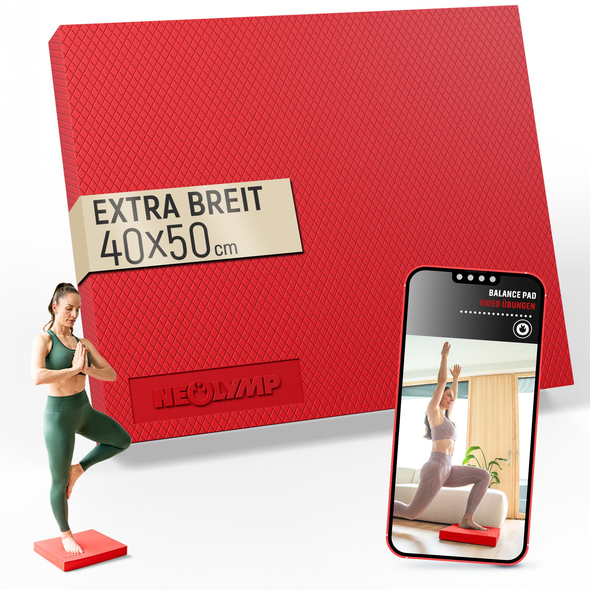 NEOLYMP Balance Pad Rutschfestes Gleichgewichtstrainer für Physio & Reha Balance Board, (Balance Pad, Balance Pad), Elastisch & langlebig. Ideal für Kinder, Erwachsene, Hunde & Pferde.