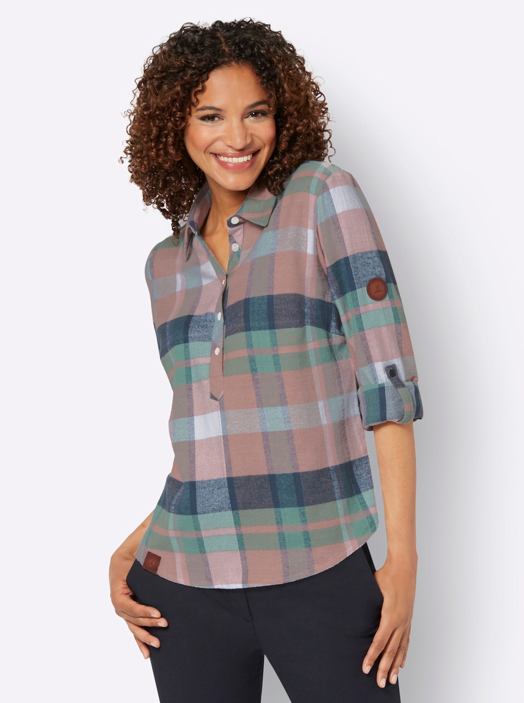 Witt Klassische Bluse Flanell-Bluse günstig online kaufen
