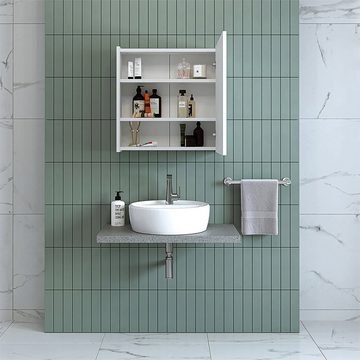 Roomart Badmöbel-Set, (Badezimmer Spiegelschrank, 80 cm und 60 cm breit, Badmöbel Badschrank)