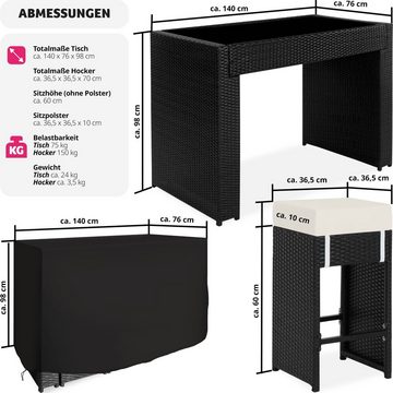 tectake Sitzgruppe Ibiza, (Set, 7-tlg)