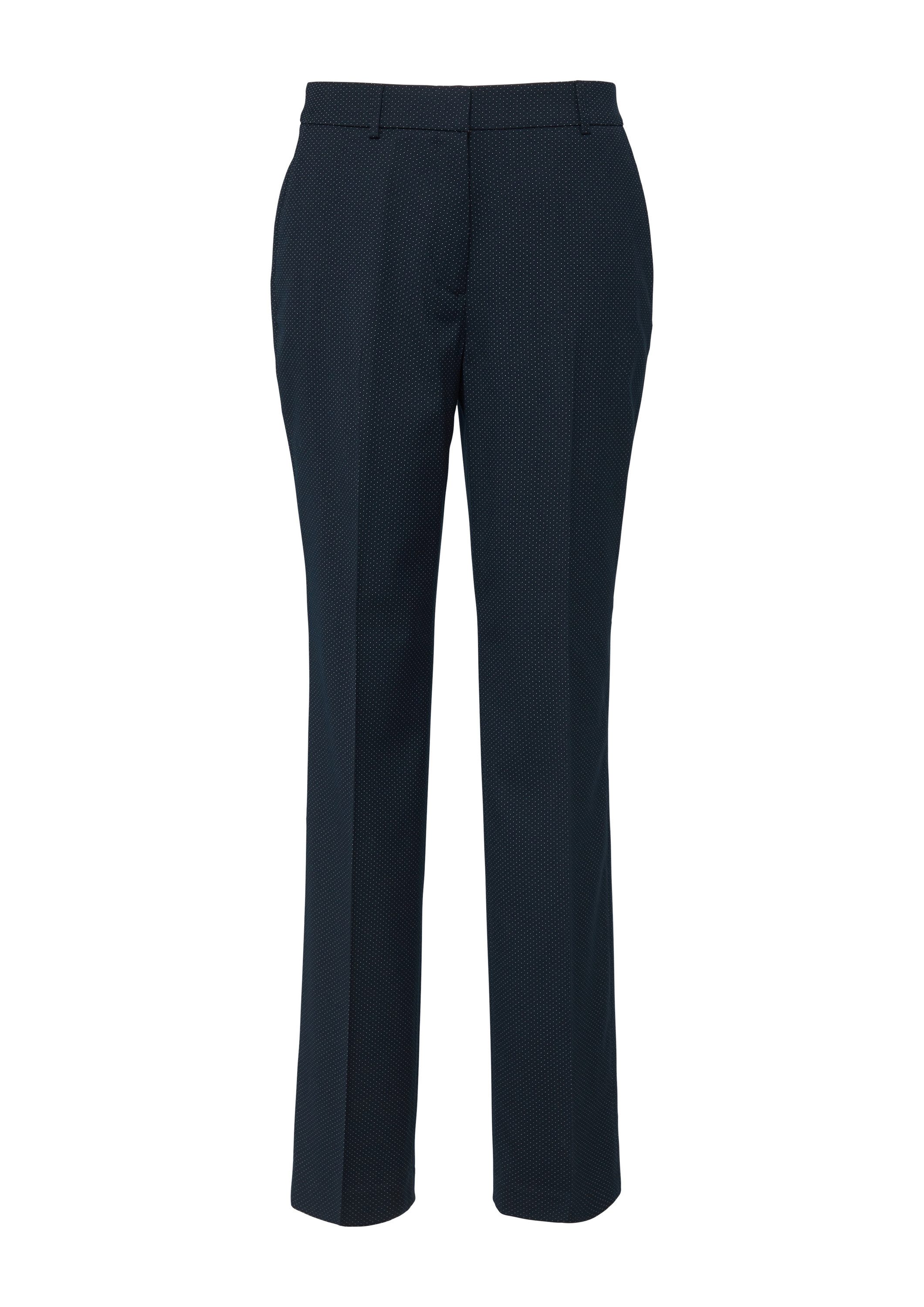 s.Oliver Chinos Hose Fein gepunktete Straight-Leg-Hose günstig online kaufen