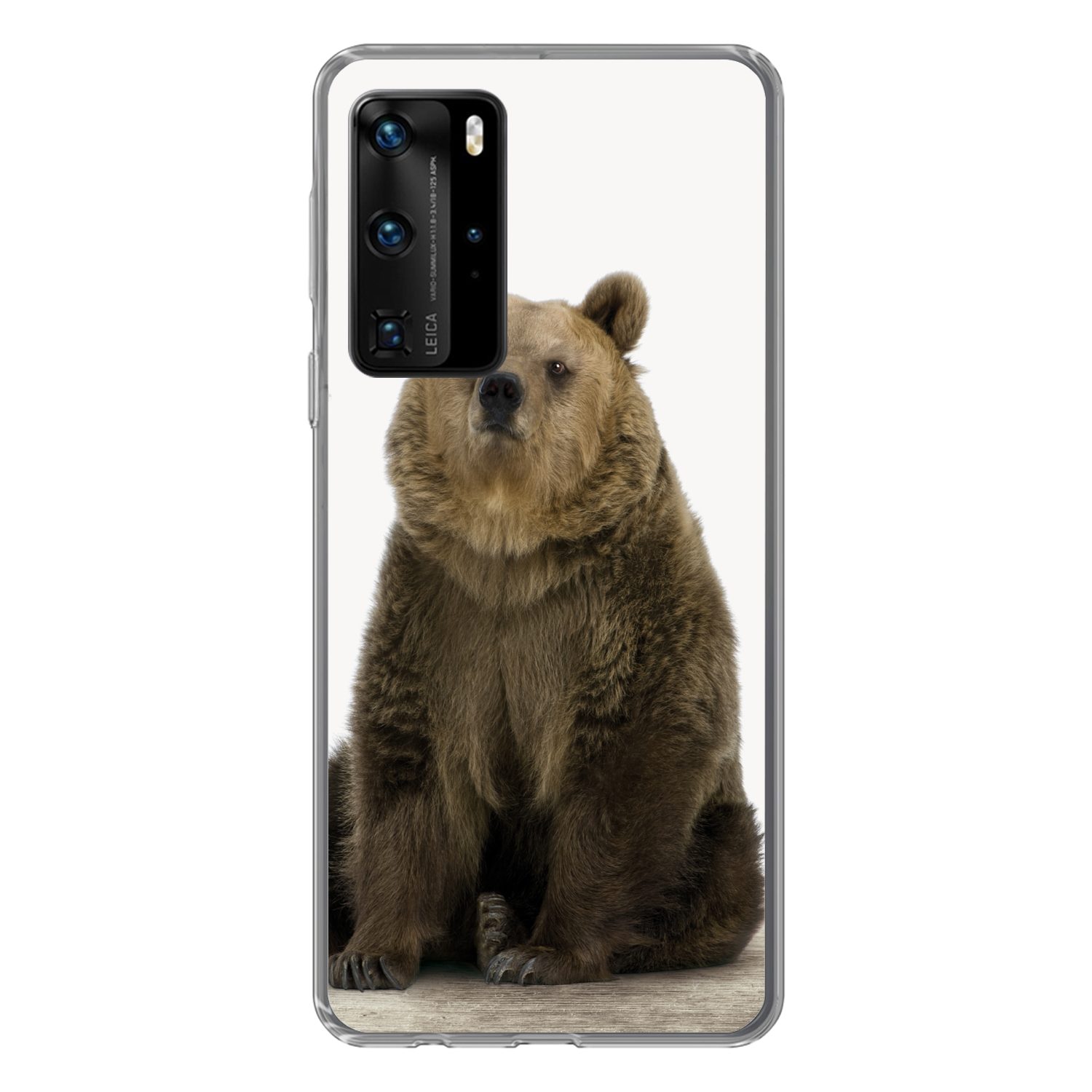 MuchoWow Handyhülle für Huawei P40 Pro Braunbär - Tiere - Bär - Niedlich - Jungen - Mädche, Handy Case, Silikon, Bumper Case Dünn
