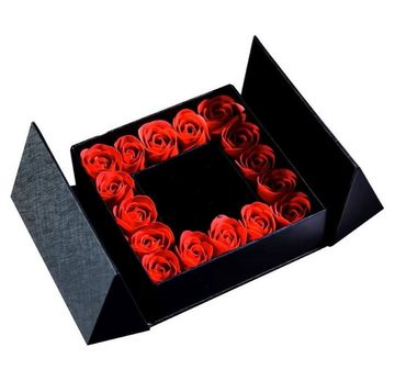 Tidy Schmuckkasten Rosen- Geschenkbox Schwarz mit Kette Mama,Gold oder Silber, Muttertag