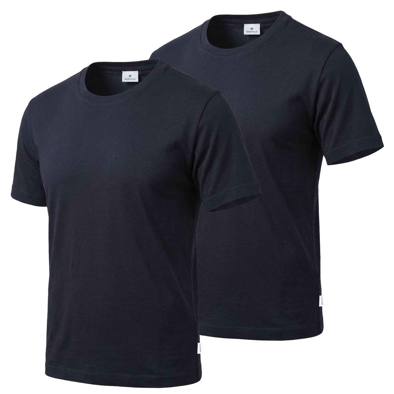BASEFIELD T-Shirt (2er-Pack) hochwertig, weiche Single-Jersey-Qualität im 2er-Pack