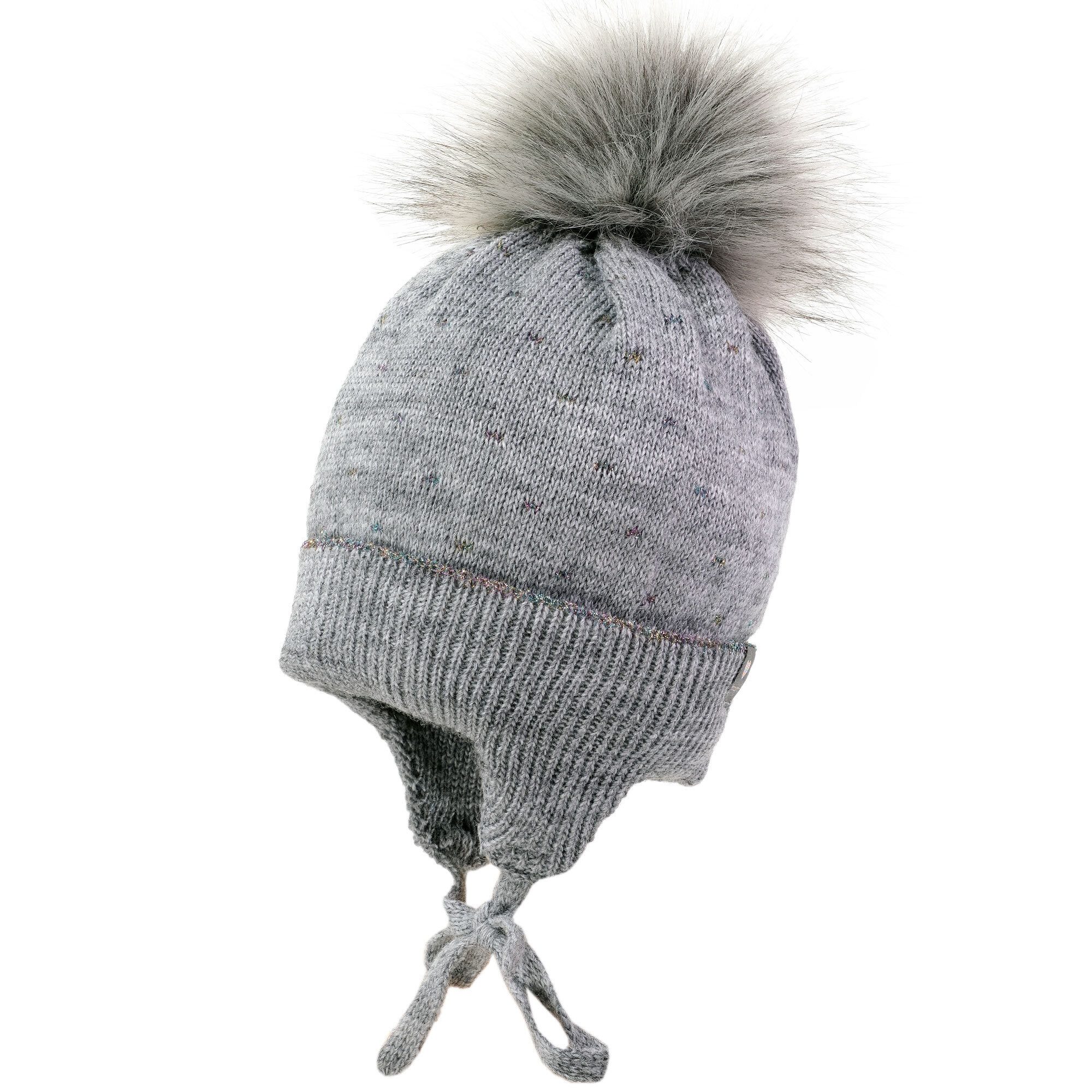MAXIMO Strickmütze MINI GIRL-Inkamütze, Umschlag Kunstfellpompon, günstig online kaufen
