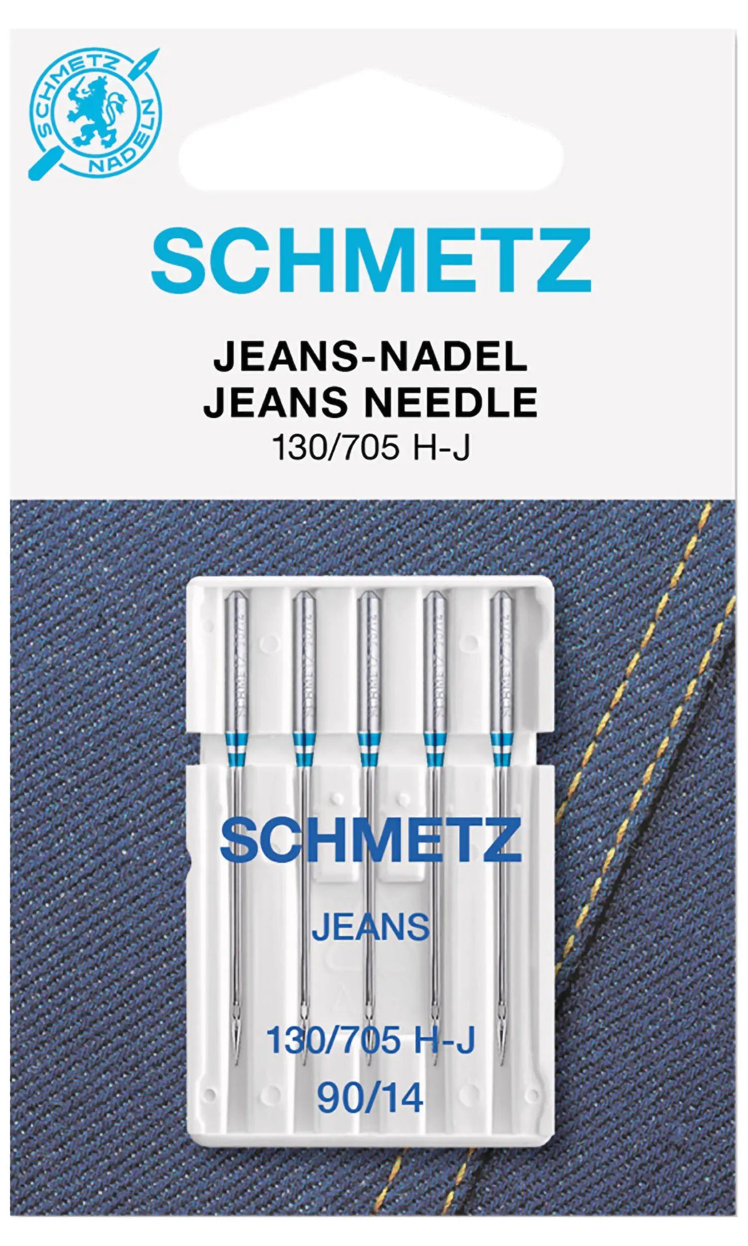 Stofferia Stoff Nähmaschinennadeln Schmetz 130/705 Jeans 90, Meterware