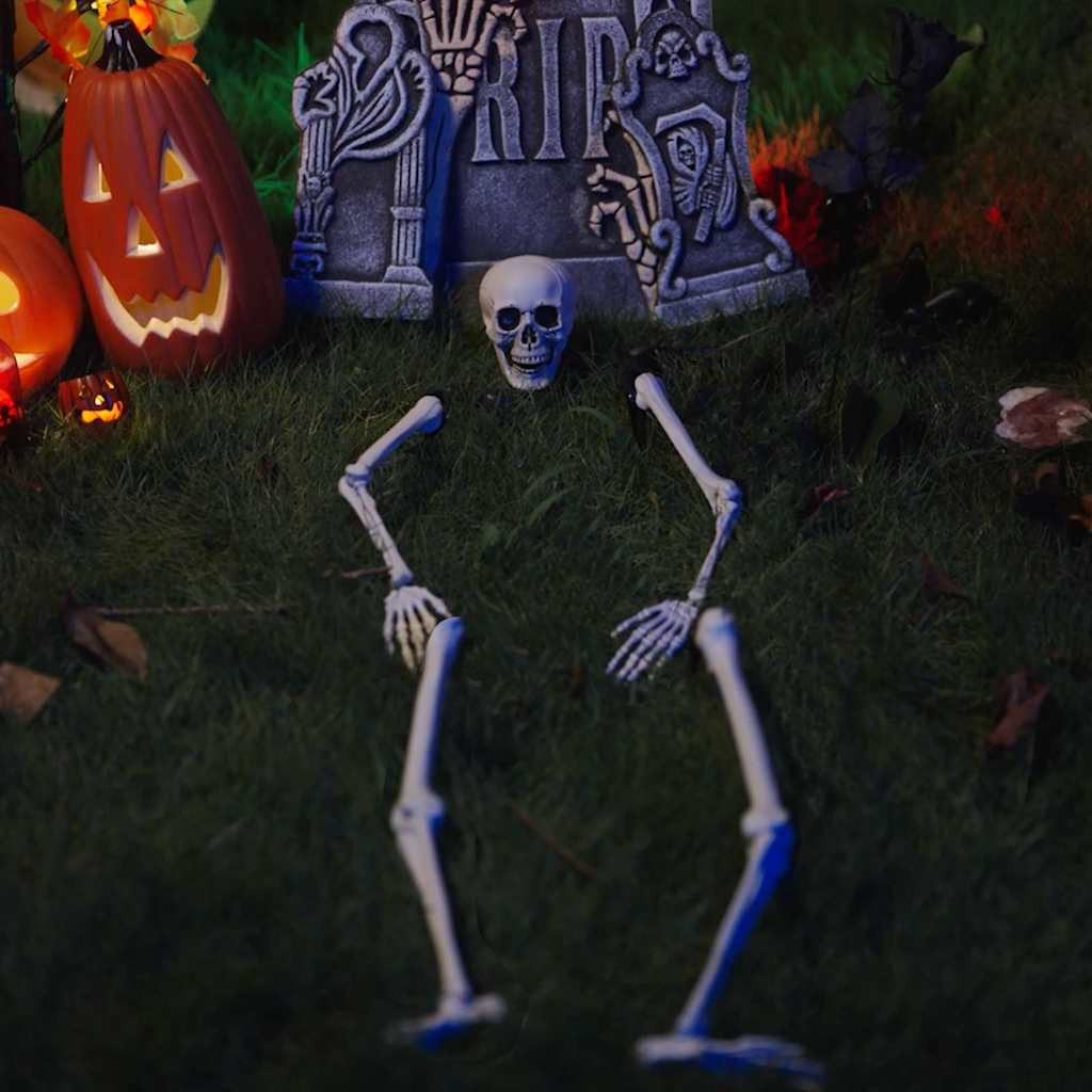vidaXL Weihnachtsfigur Halloween Skelett Weiß 20 günstig online kaufen