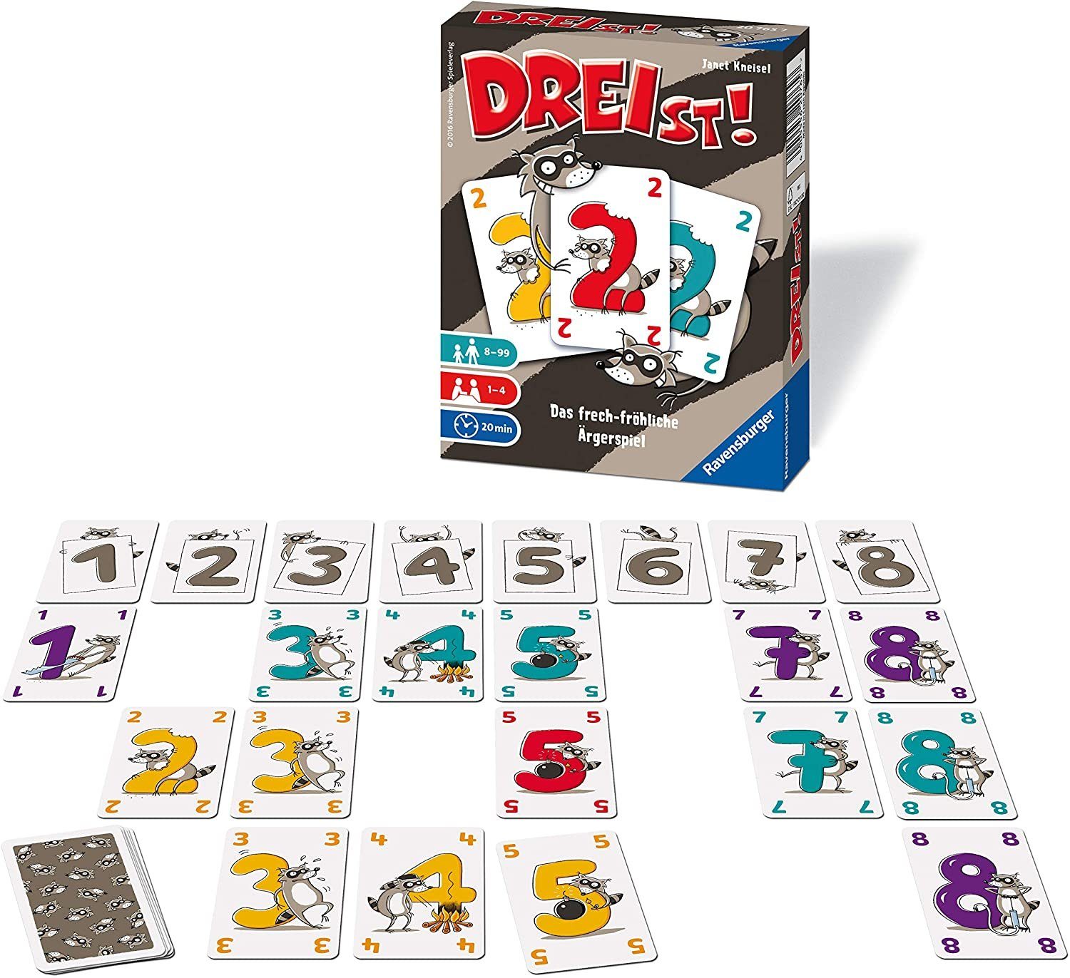 Ravensburger Verlag GmbH Spiel Ravensburger 20765 DREIst!, Kartenspiel, Ravensburger 20765 DREIst!, Kartenspiel