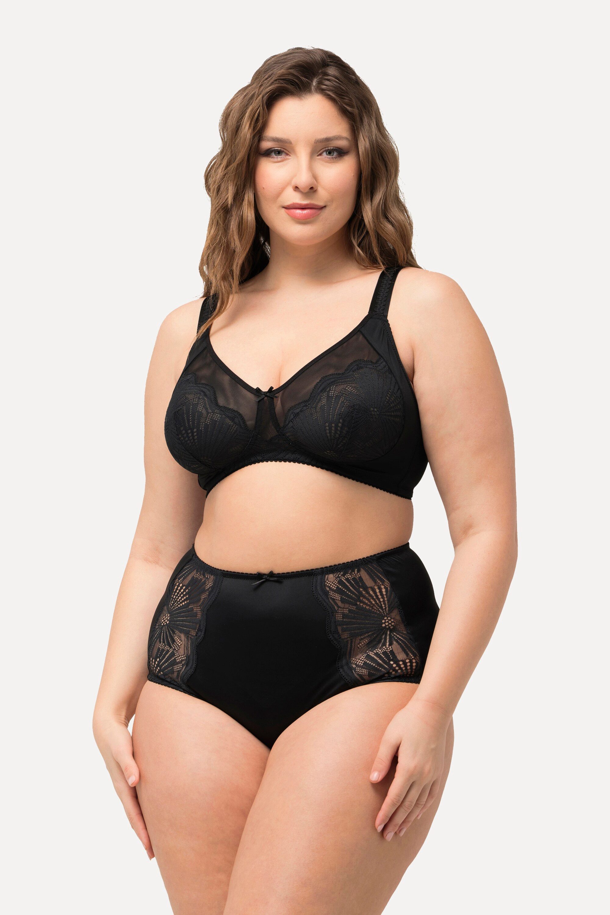 Ulla Popken Soft-BH BH ohne Bügel Mesh Spitze
