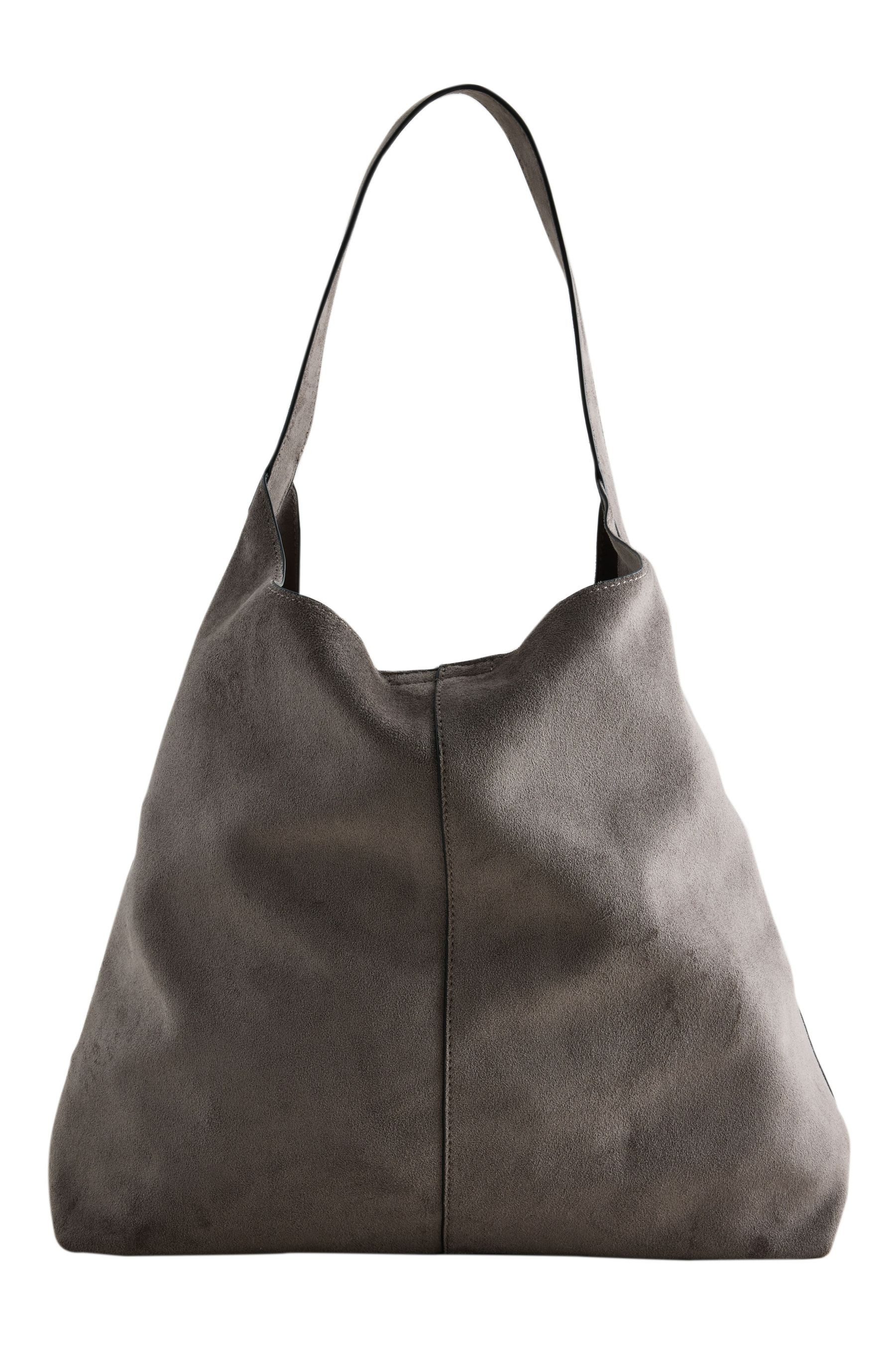 Next Schultertasche Schultertasche aus Velourskunstleder (1-tlg)