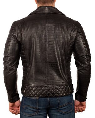 Reichstadt Lederjacke Reichstadt Herren ECHTLEDER Jacke 20RS23LUX (1-St) im Krokodil Style