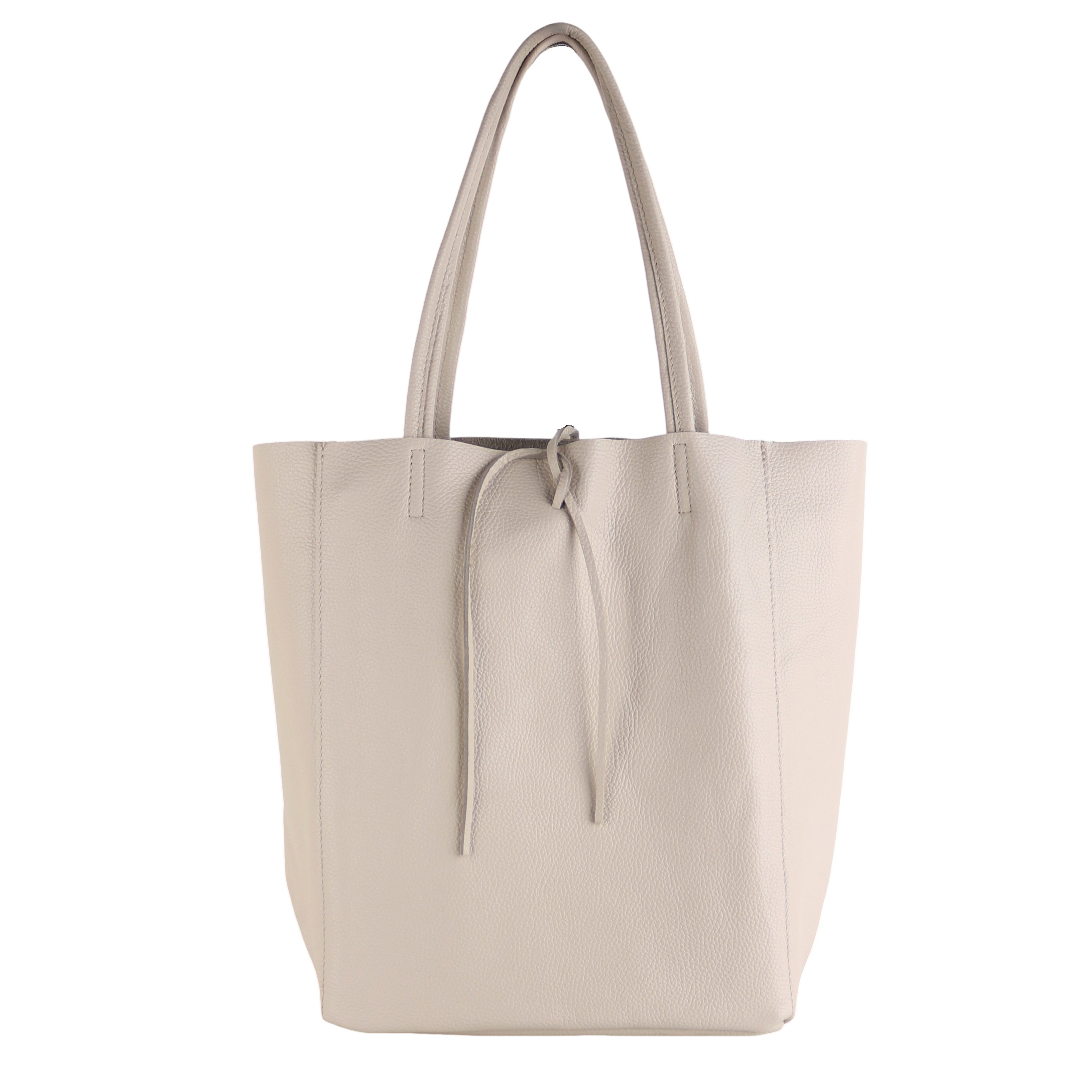 Shopper aus Echtleder, Made in Italy, Henkeltasche Tasche