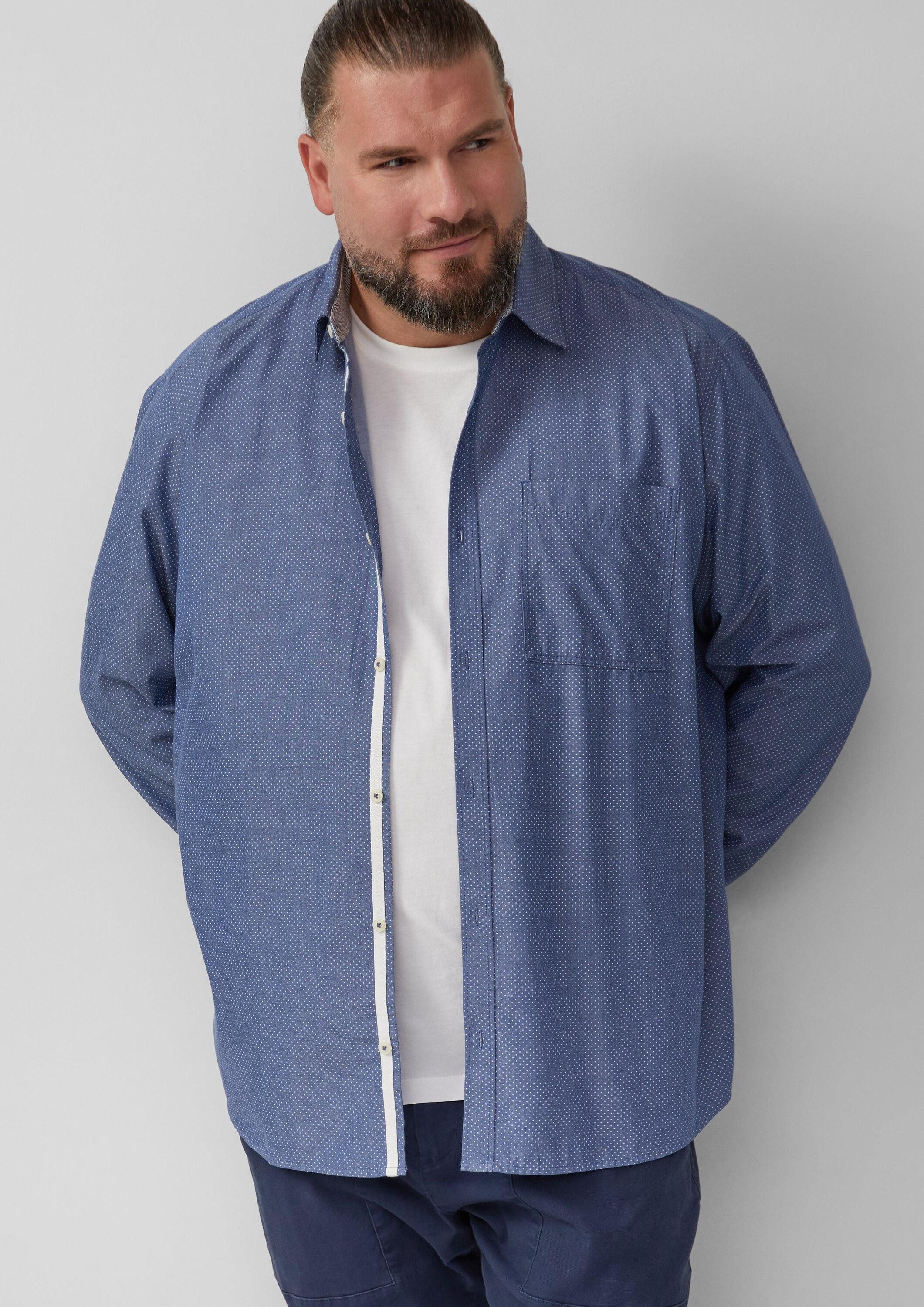 s.Oliver Langarmhemd Hemd Regular Fit: Gewaschenes Hemd mit Brusttasche günstig online kaufen