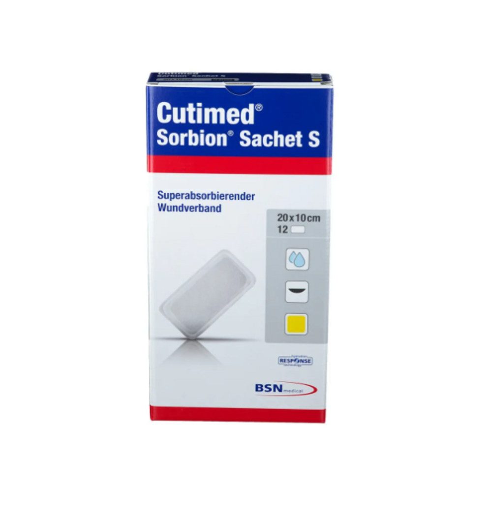 BSN medical GmbH Wundpflaster CUTIMED Sorbion Sachet S Wundauflage 10x20 cm (Spar Set, 1 St., Einfache Anwendung Wundauflage), Wundheilung unterstützen, Hautfreundliche Wundauflage