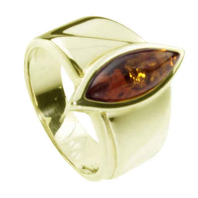 OSTSEE-SCHMUCK Goldring - Ranva - Gold 333/000 - Bernstein (1-tlg)