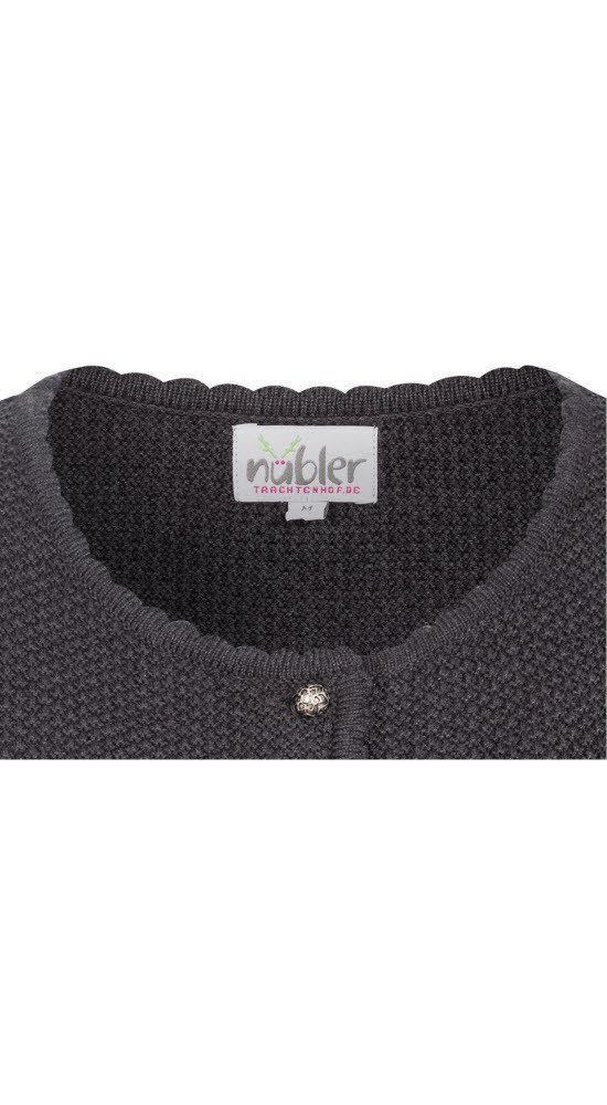 Nübler Trachtenstrickjacke Strickjacke Langarm Yvonne in Anthrazit von Nübler (1-tlg)
