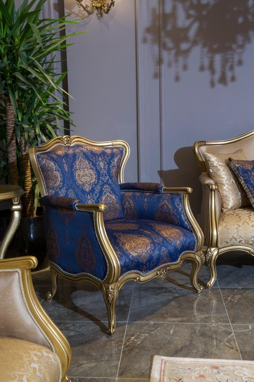 Klassische Sitzer Garnitur JVmoebel Luxus Wohnzimmer-Set, 3+3+1+1 Sofa Sofagarnitur