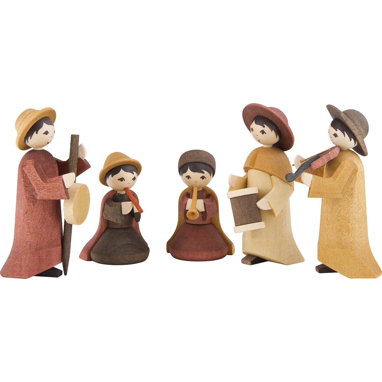 ULMIK Dekofigur Musikanten 5-teilig gebeizt (7cm) von ULMIK