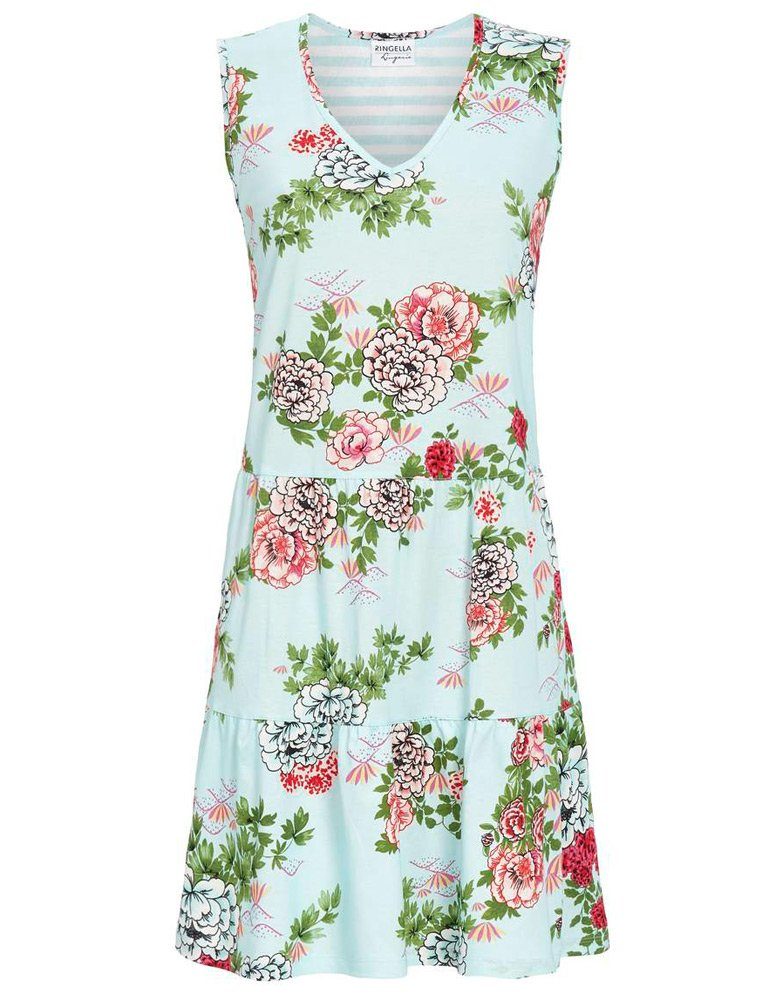 Ringella Nachthemd Blumendesign 'Spirit of Flower' 3261017, Himmelbl günstig online kaufen