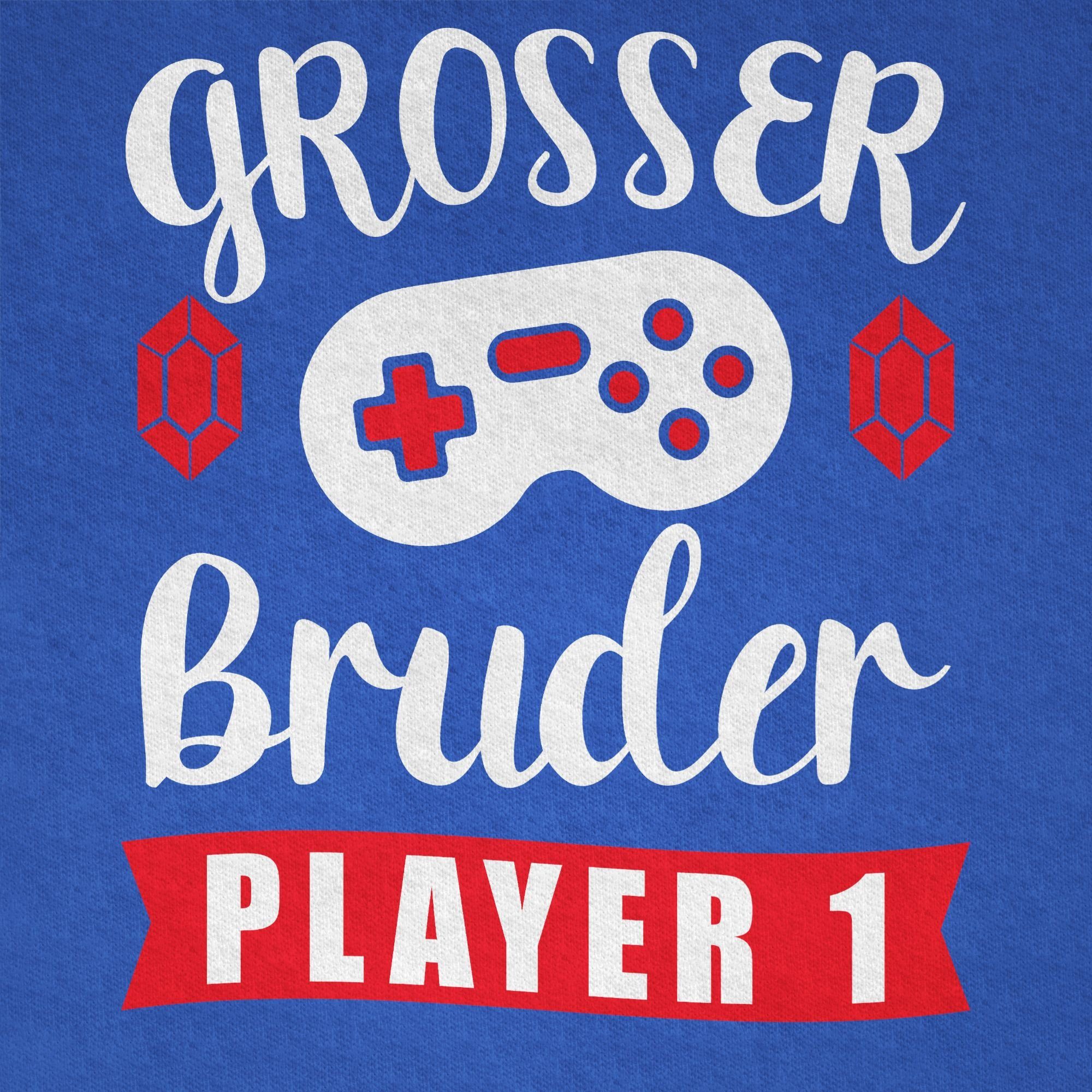 Player - Großer Bruder 3 1 Großer T-Shirt Royalblau Shirtracer Bruder