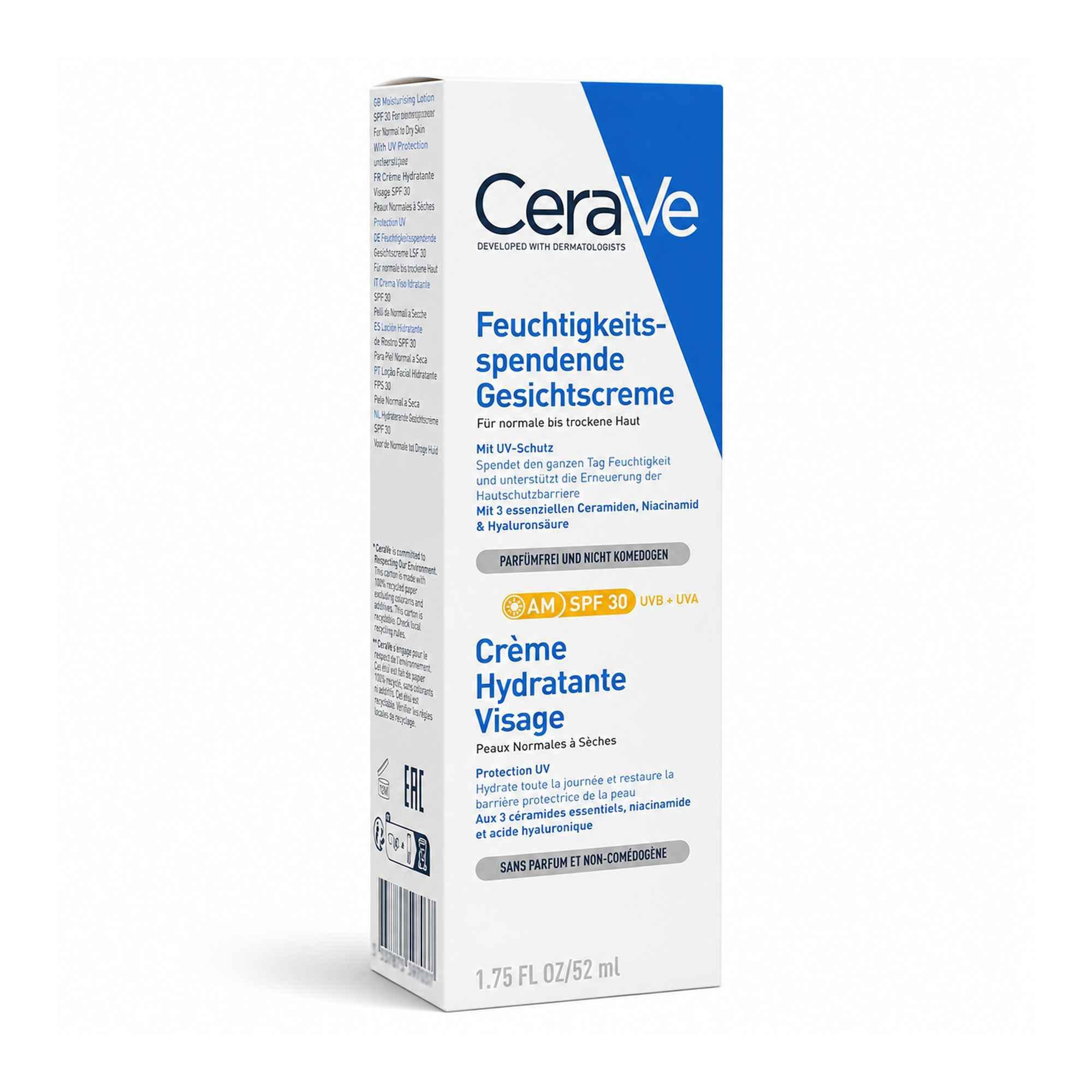 L'Oreal Deutschland GmbH Gesichtslotion CERAVE feuchtigkeitsspendende Gesichtscreme SPF 30