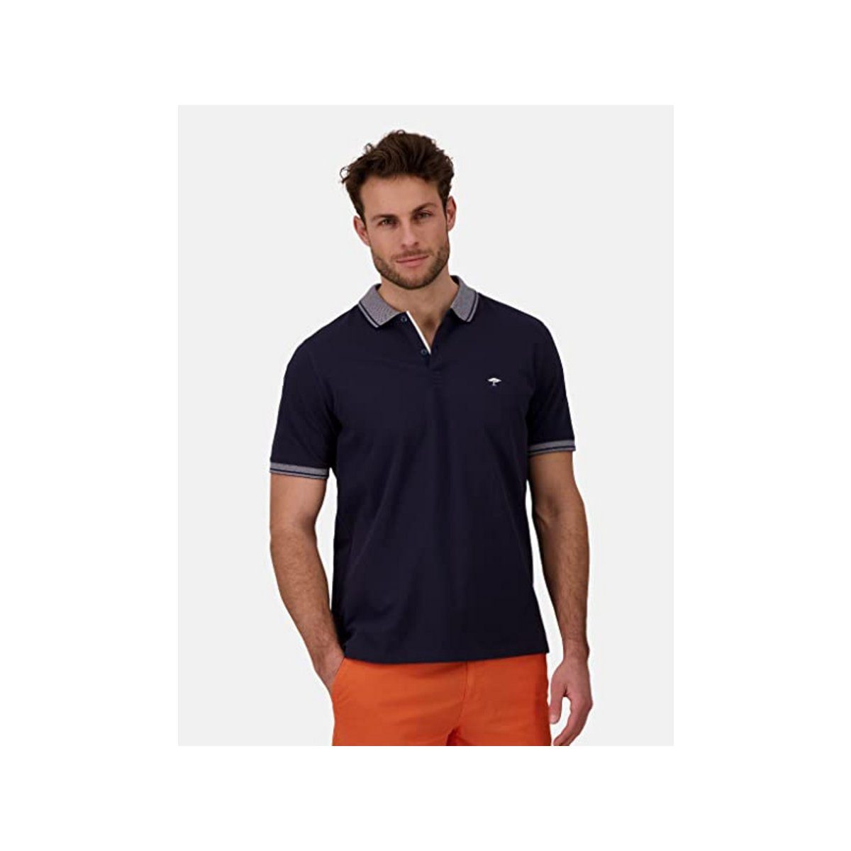 FYNCH-HATTON Poloshirt marineblau passform (1-tlg) textil