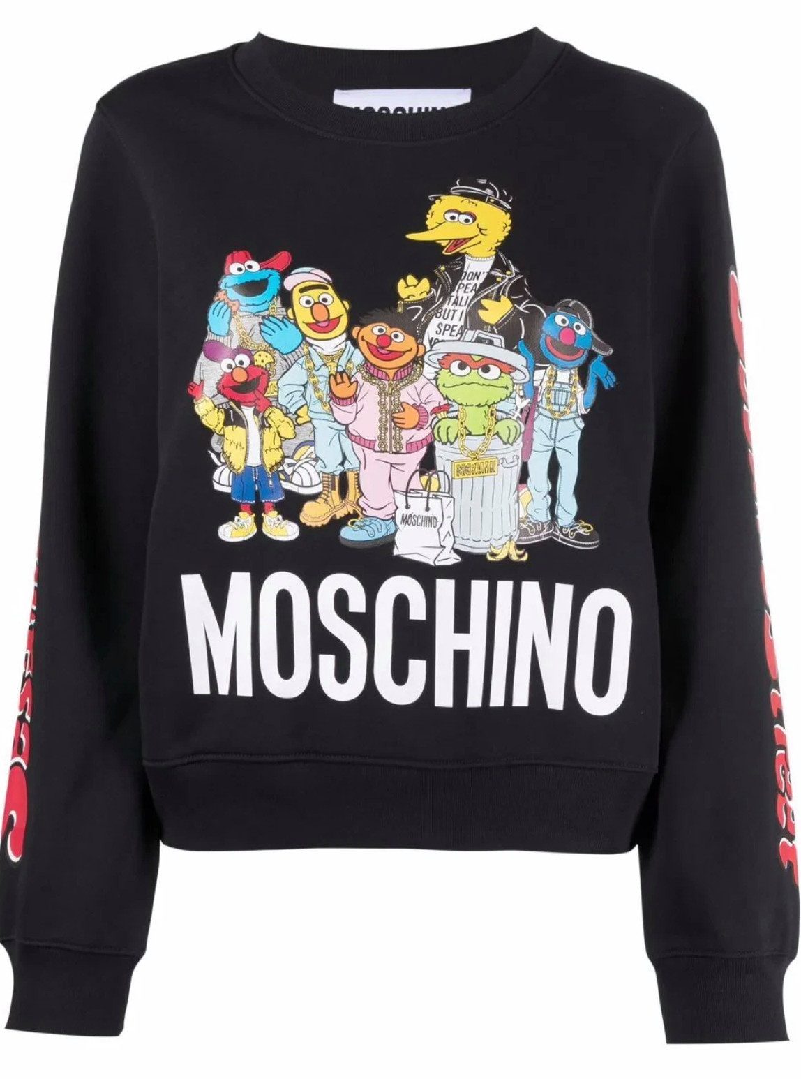 Moschino Sweatshirt X SESAME STREET Muppets Edition Besticht durch einen auffälligen Grafikdruck