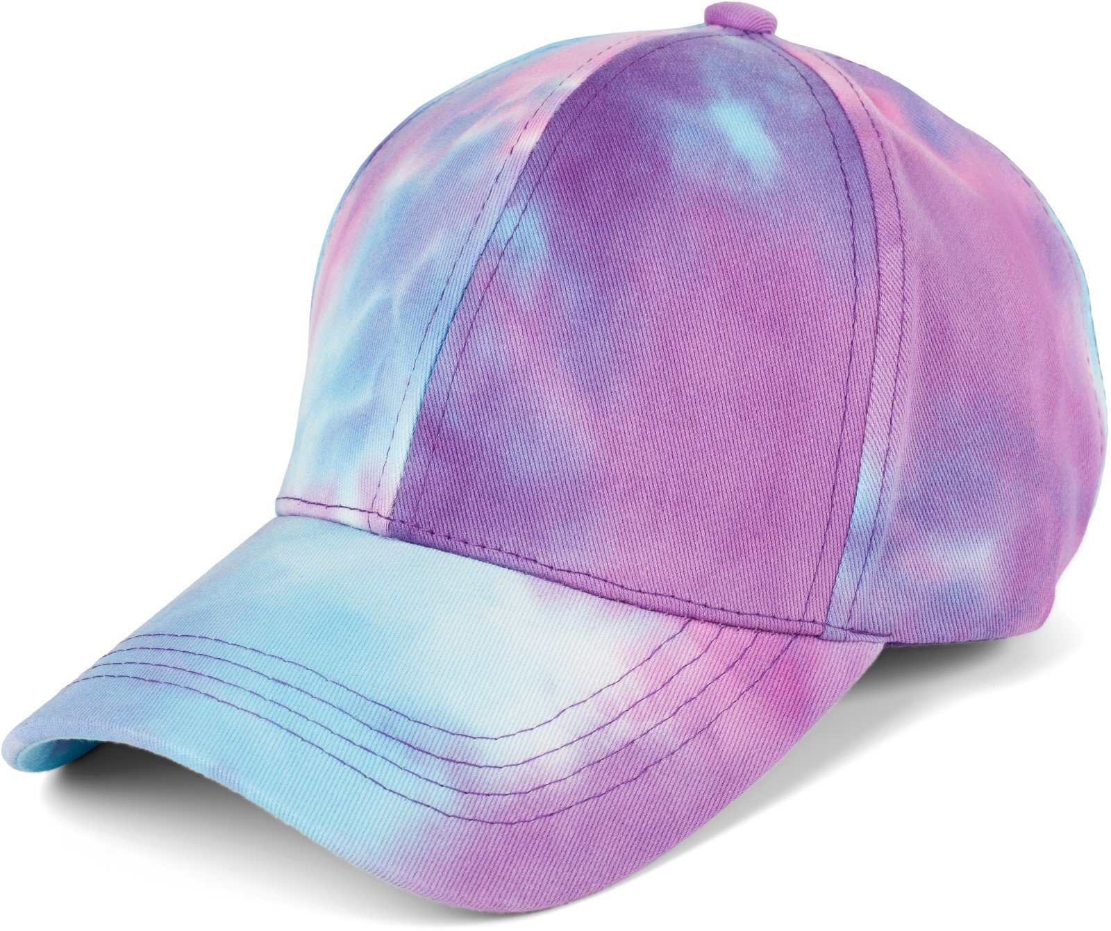 styleBREAKER Baseball Cap (1-St) Baseballcap Batik Muster Türkis-Violett mit