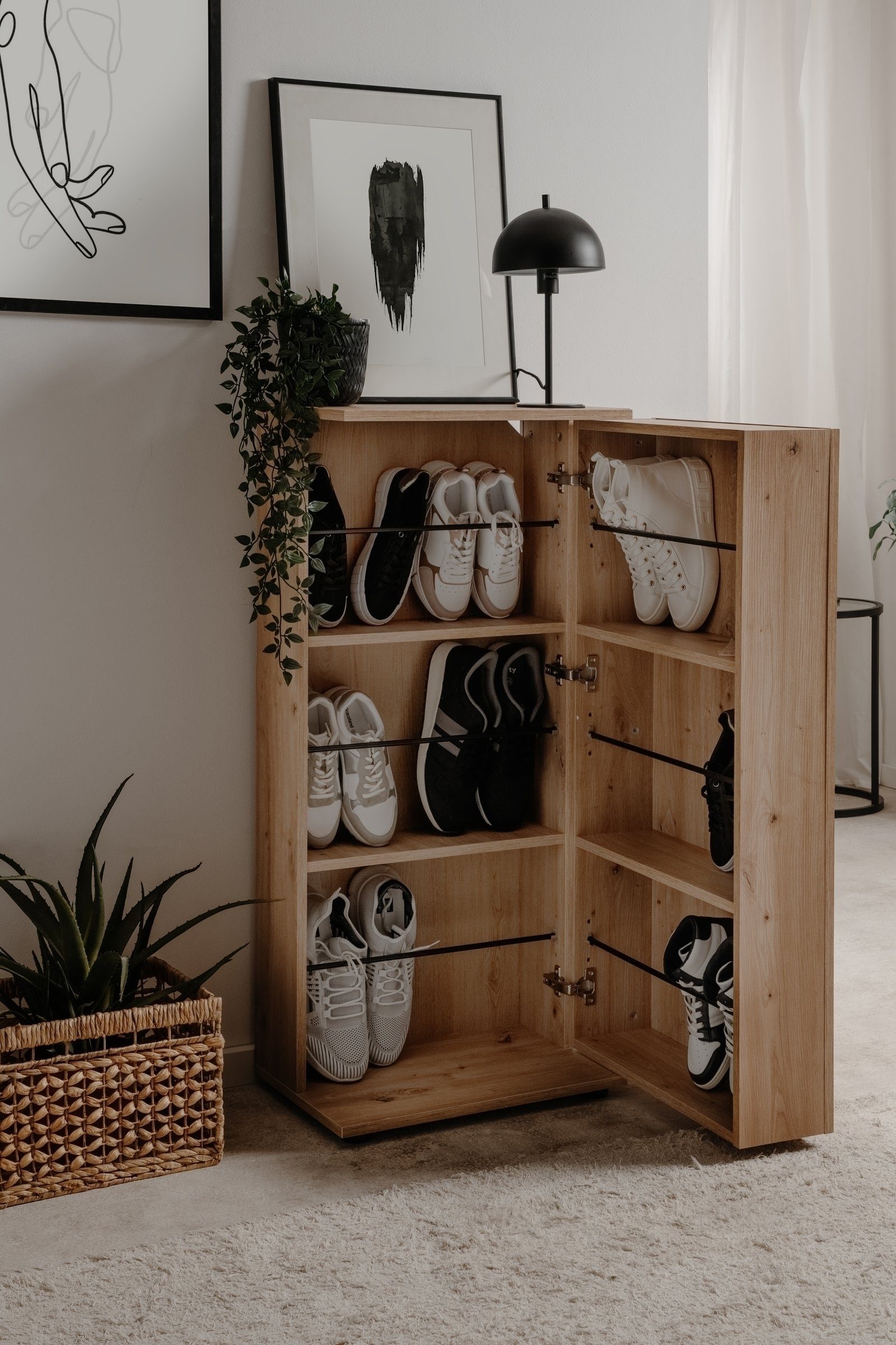 freiraum Schuhschrank Satos in Dekor Artisan Oak - 50x105x34cm (BxHxT)