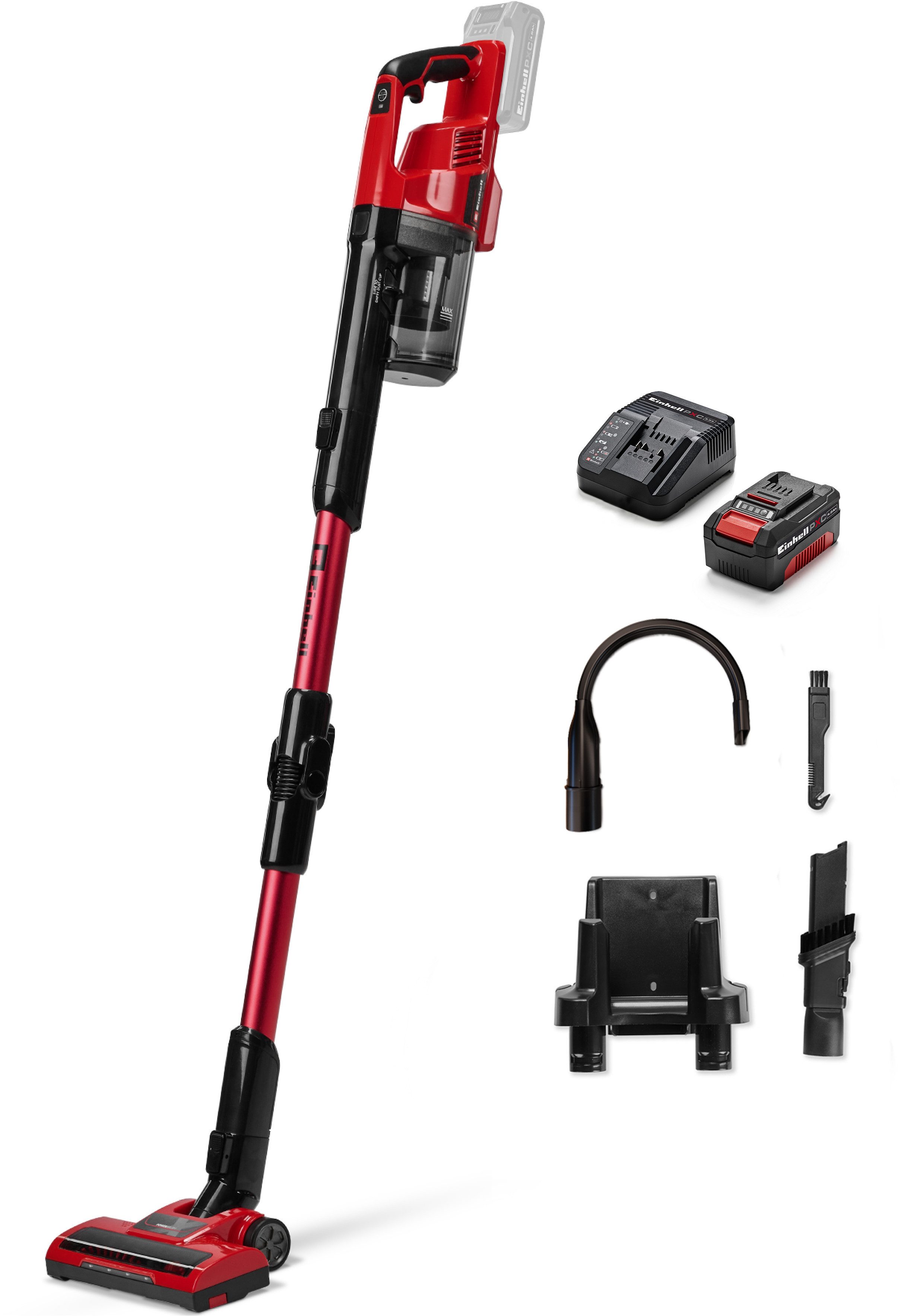 Einhell Akku-Stielstaubsauger TE-SV 18 Li-FLX (1x 4,0 Ah), beutellos, inkl. Akku und Ladegerät
