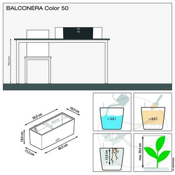 Lechuza® Balkonkasten Balconera Color 50 sandbraun Wasserspeicher (1 St)