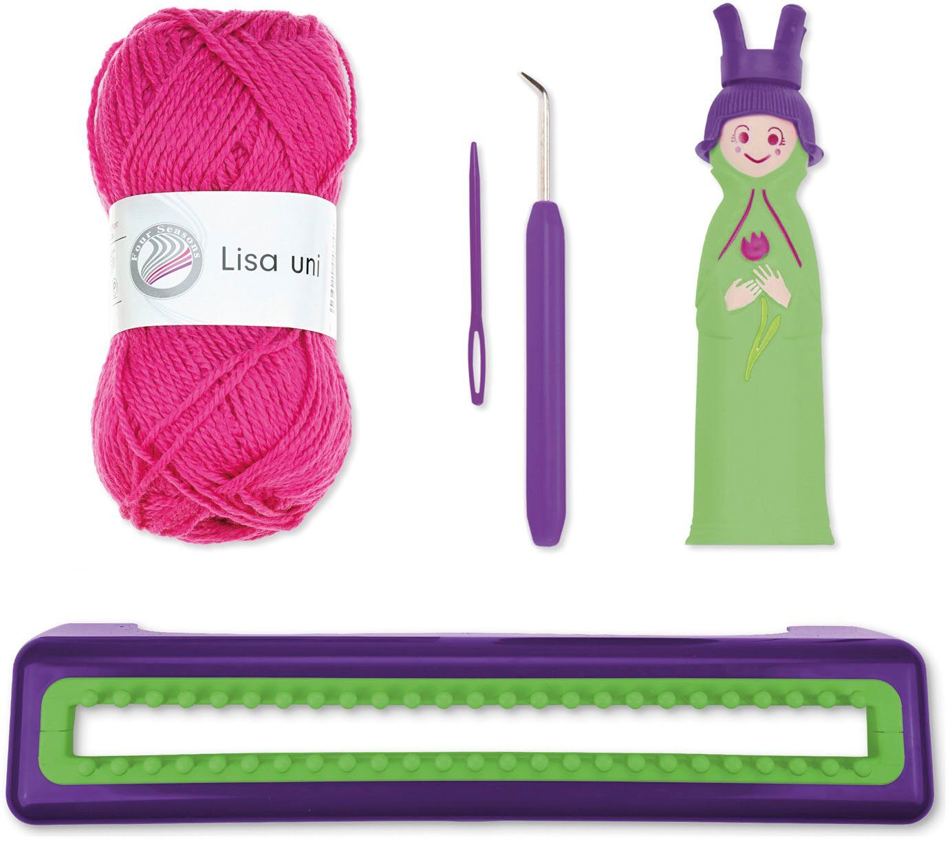 Lena® Kreativset Strickset mit Strickliesel, Made in Europe