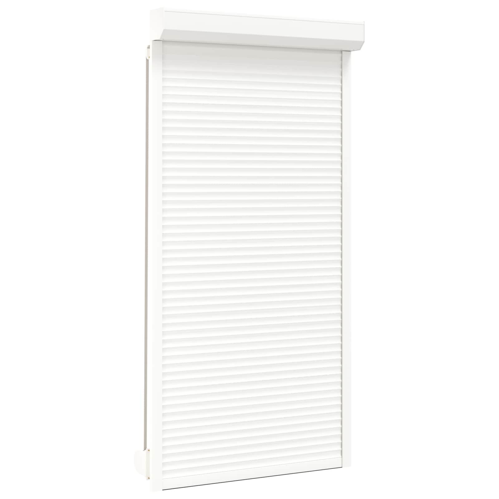 vidaXL Fensterladen Rollladen Weiß 110 x 220 cm Aluminium und Polyurethan, BxH: 14x220 cm, (1-St)
