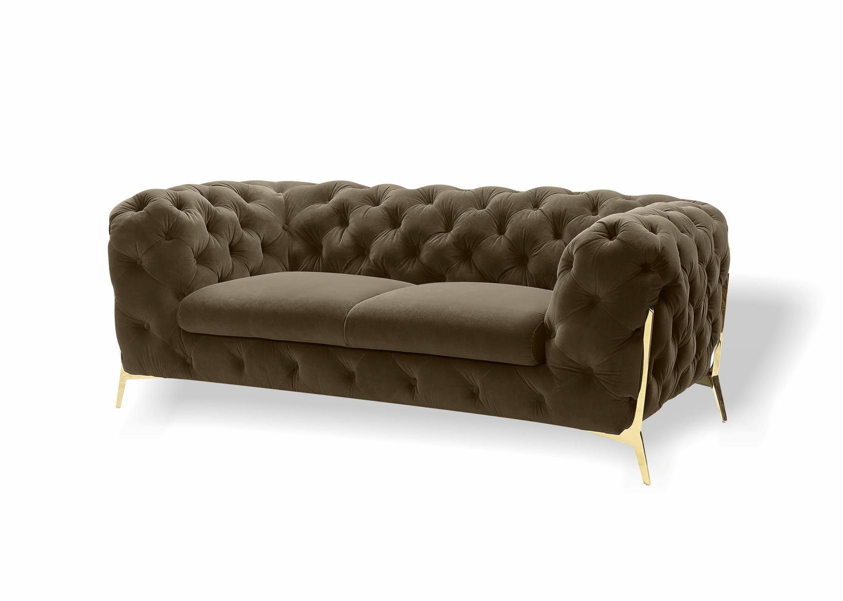 JVmoebel 2-Sitzer Sofa 2 Sitzer Klassische Chesterfield Sofas Couchen Polster, Made in Europa Braun