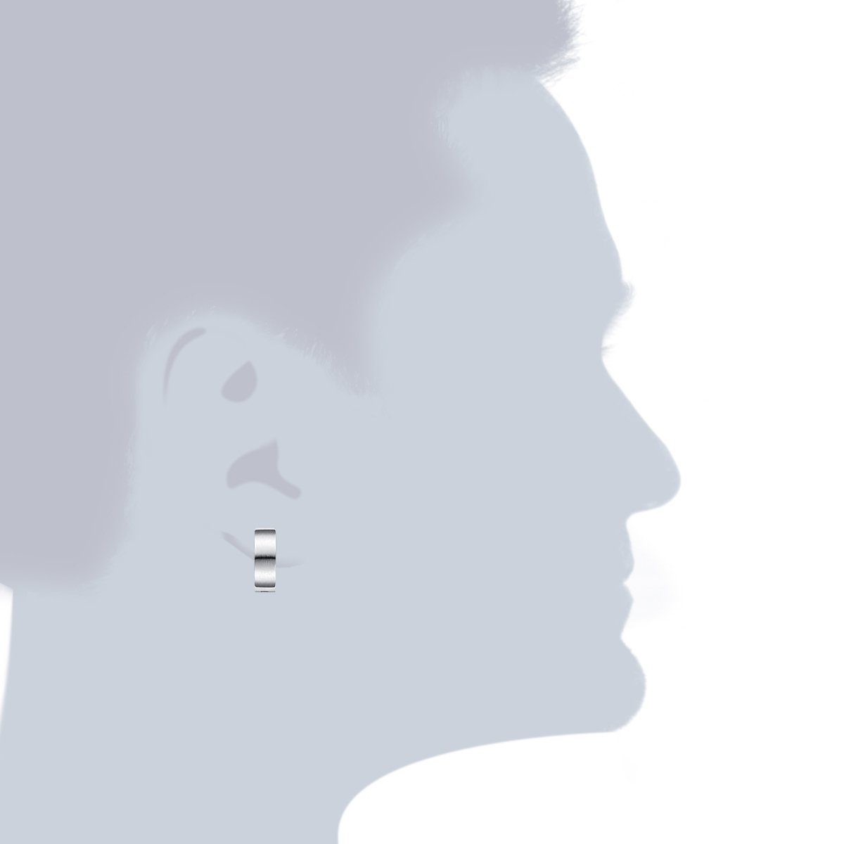 True Rebels Paar Creolen silber, aus Edelstahl